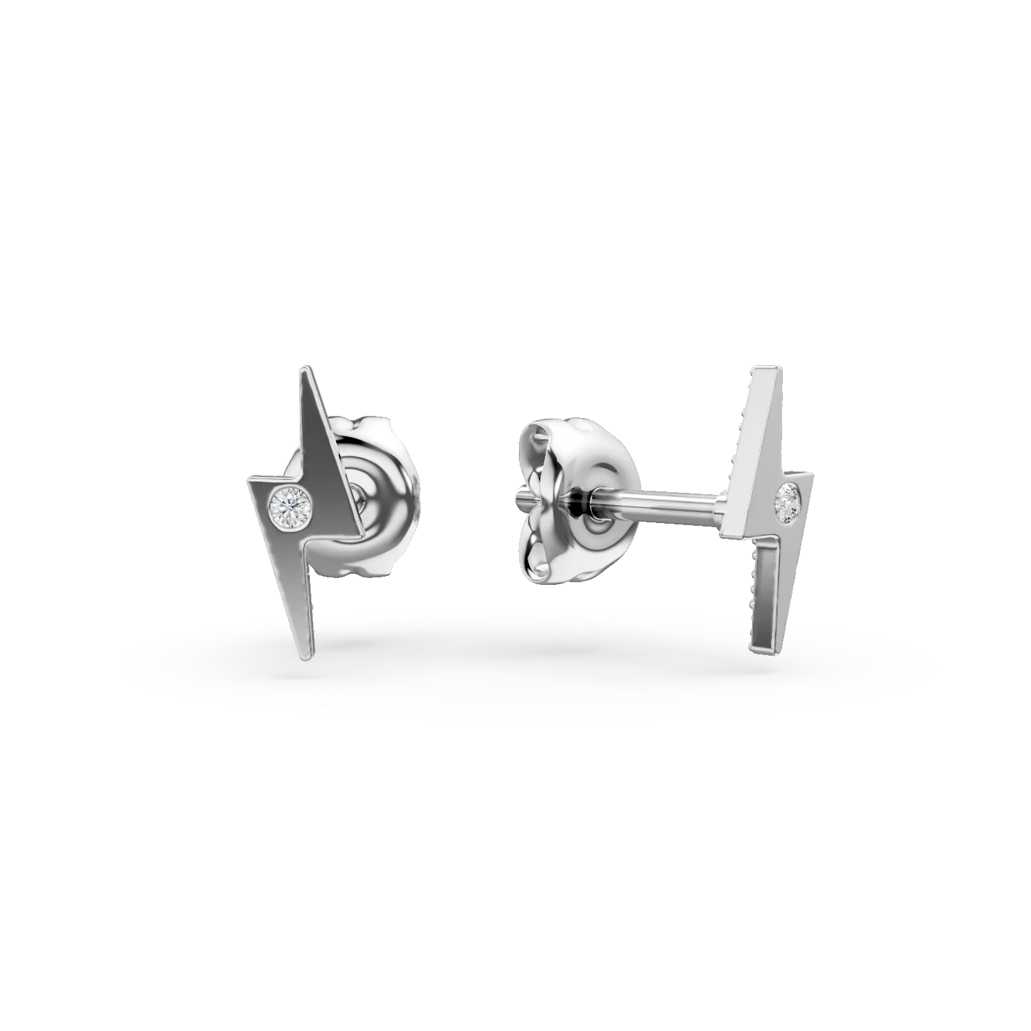 Cercei fulger din aur alb cu zirconii Apparel & Accessories > Jewelry > Earrings DAAR 2 Cercei fulger din aur alb cu zirconii Apparel & Accessories > Jewelry > Earrings DAAR 2