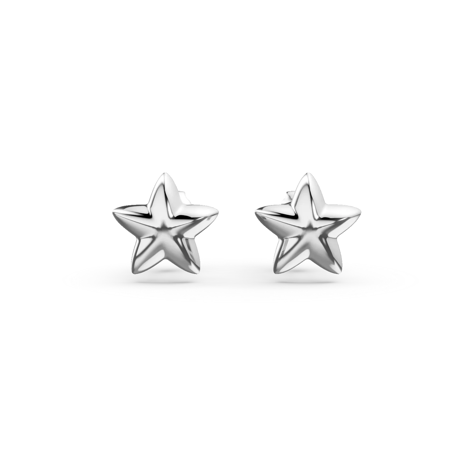 Cercei stelute cu surub din aur alb