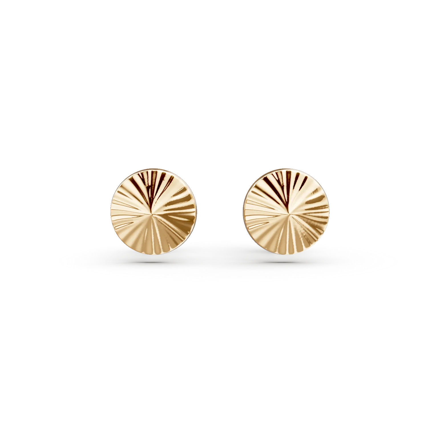 Cercei conici cu surub din aur galben