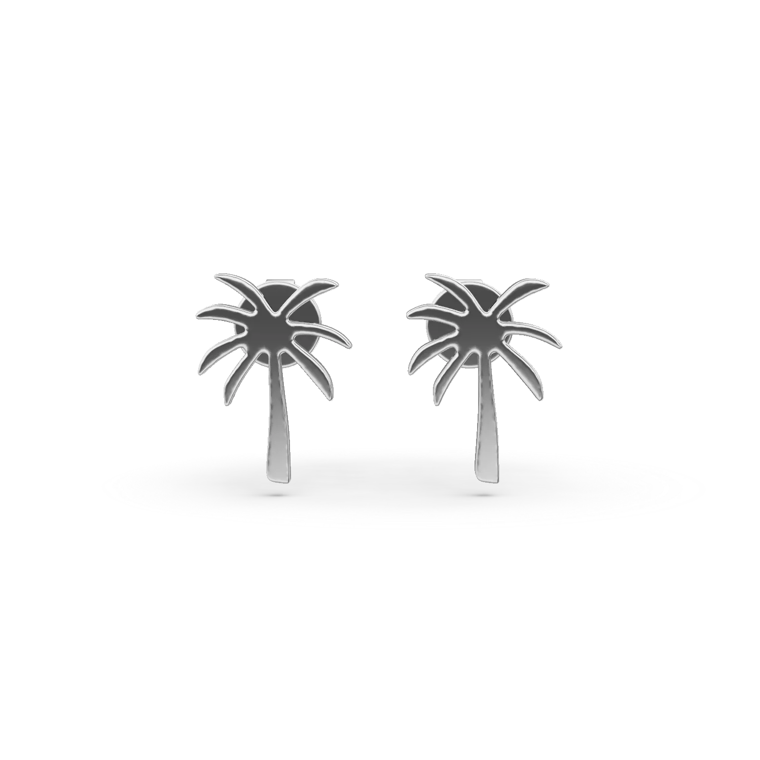 Cercei palmieri cu surub din aur alb
