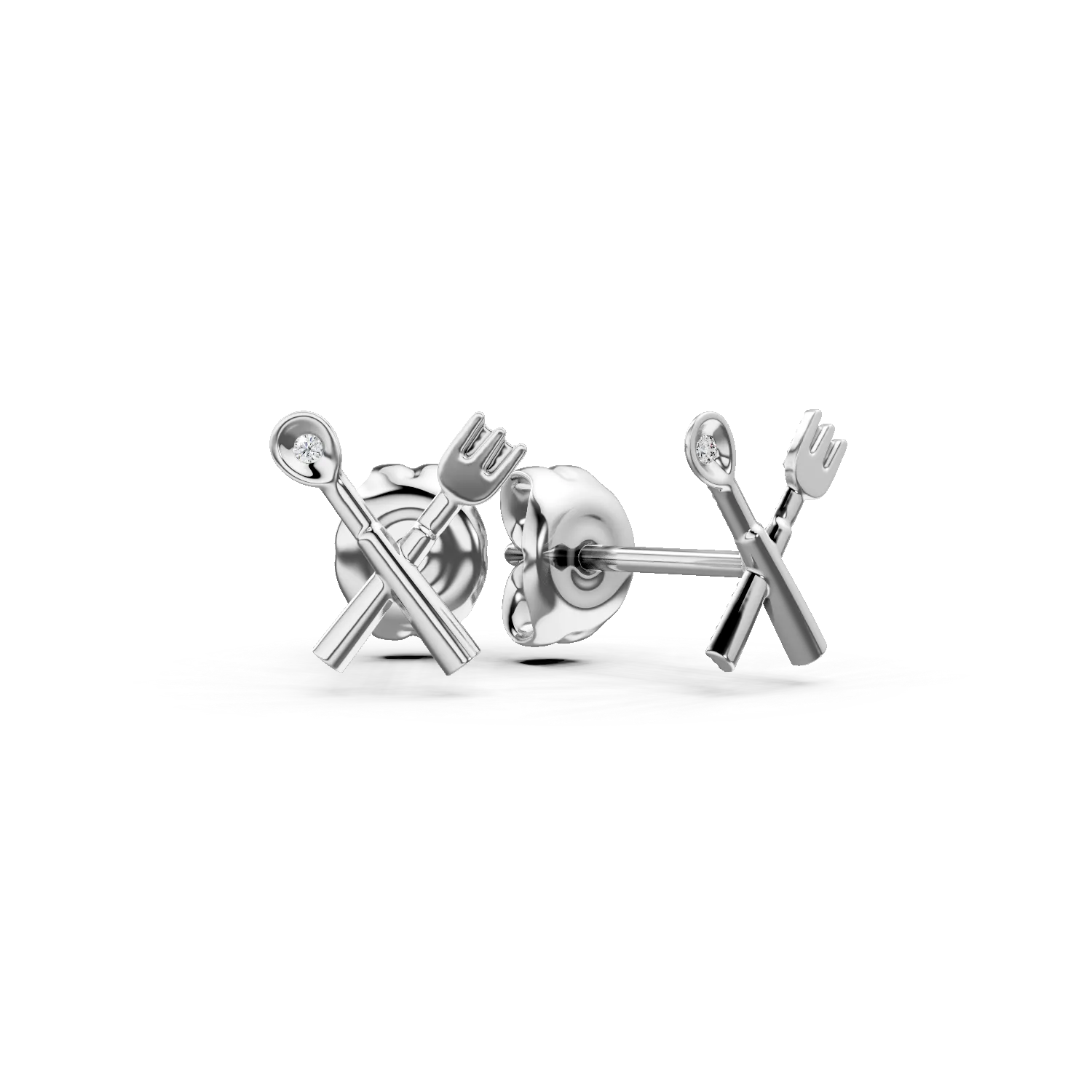 Cercei simboluri gastronomice cu surub din aur alb Apparel & Accessories > Jewelry > Earrings DAAR 2 Cercei simboluri gastronomice cu surub din aur alb Apparel & Accessories > Jewelry > Earrings DAAR 2