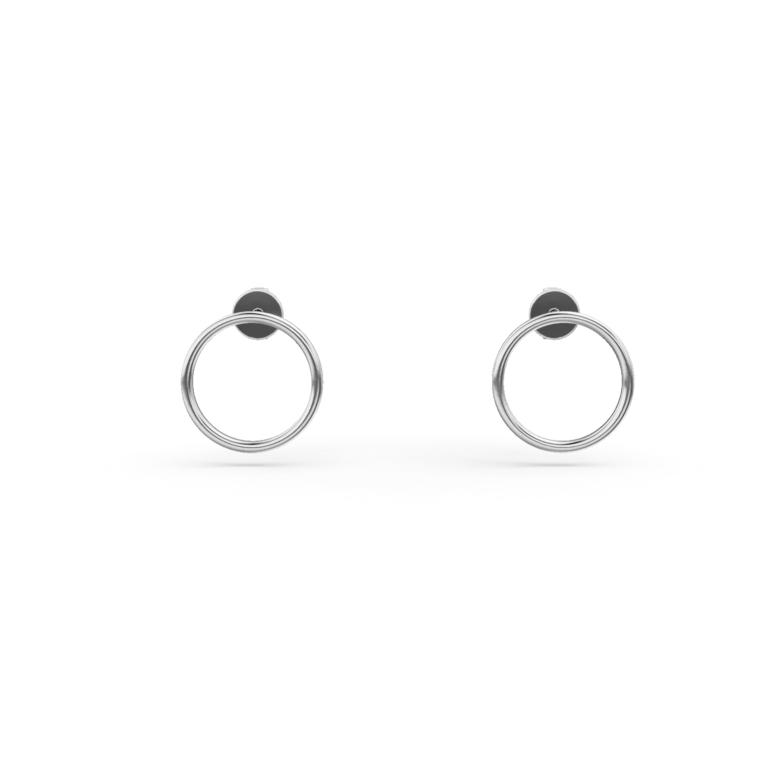 Cercei veriga simpla cu surub din aur alb