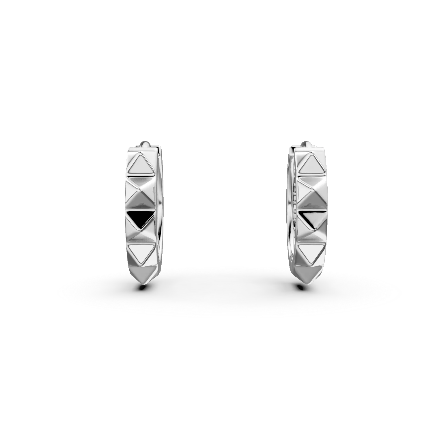 Cercei rotunzi cu tortite din aur alb