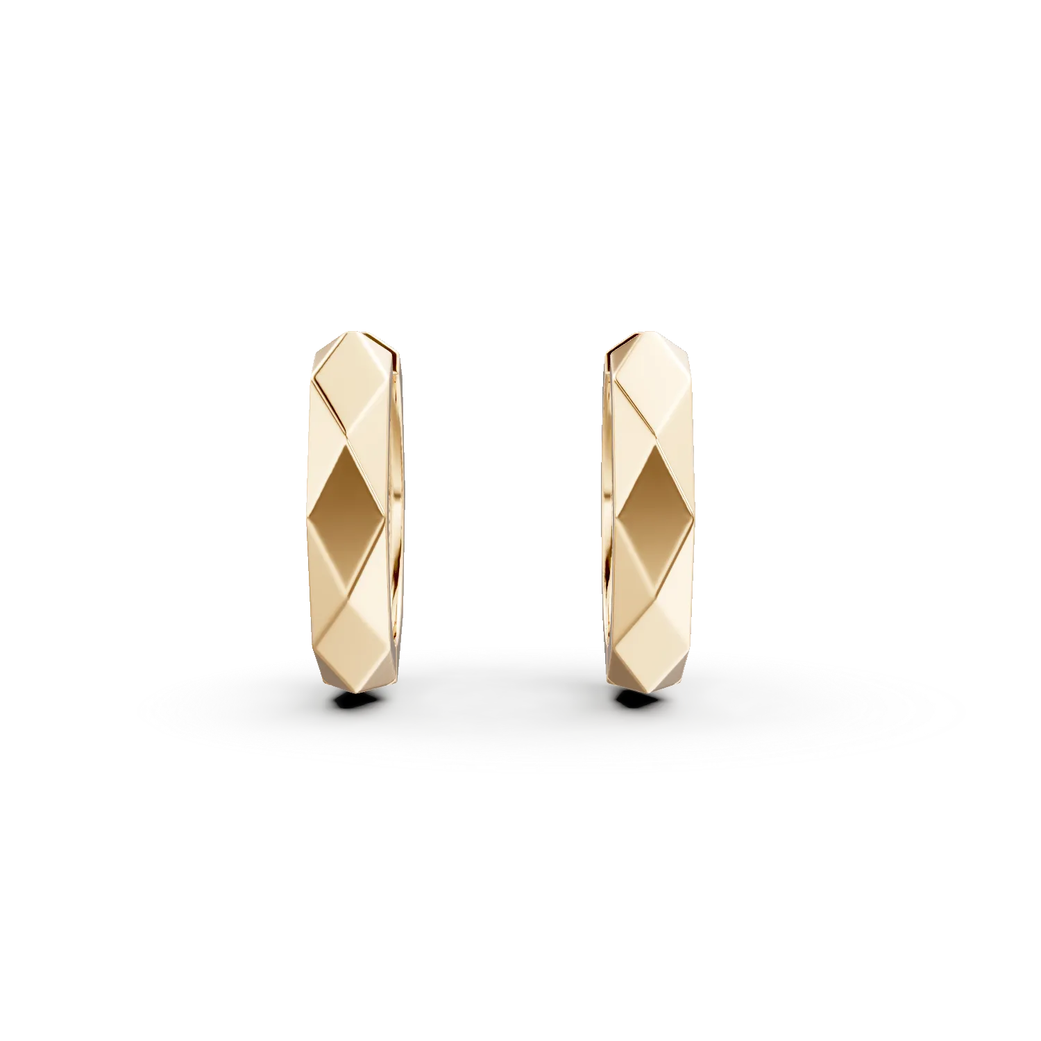 Cercei rotunzi cu tortite din aur galben