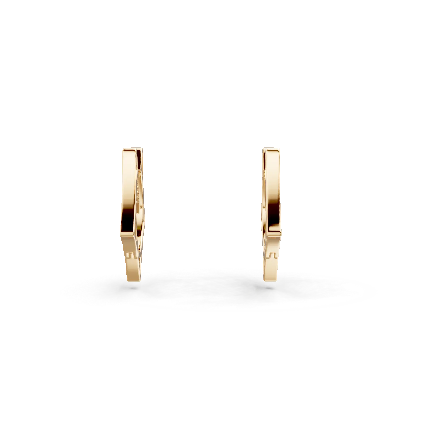 Cercei stea cu tortite din aur galben