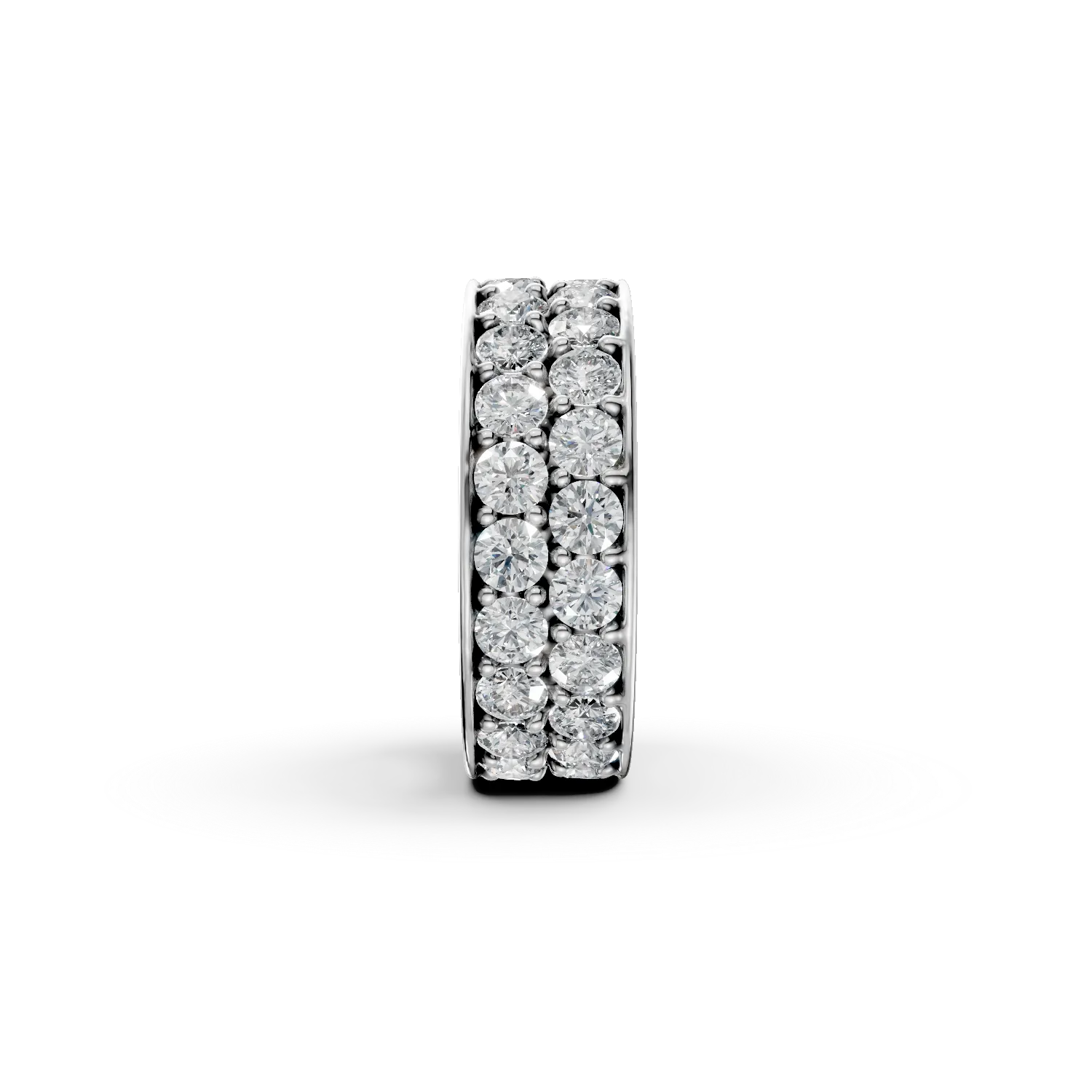 Pandantiv geometric din aur alb cu zirconii