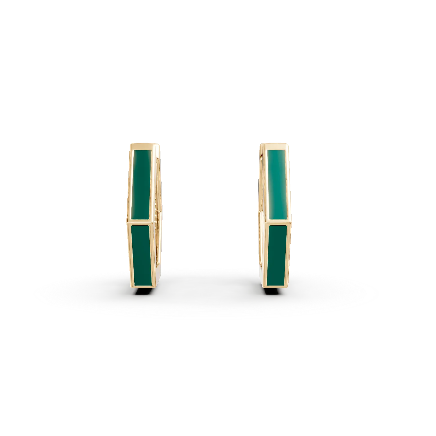 Cercei hexagonali cu tortite din aur galben