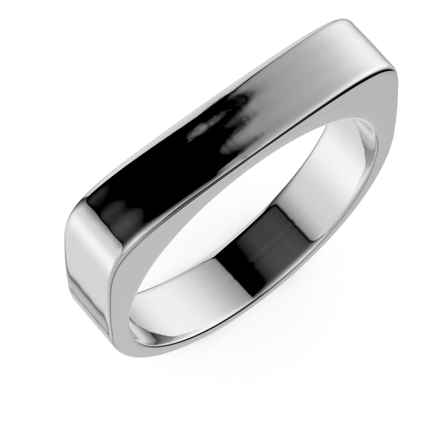 Inel minimalist din aur alb