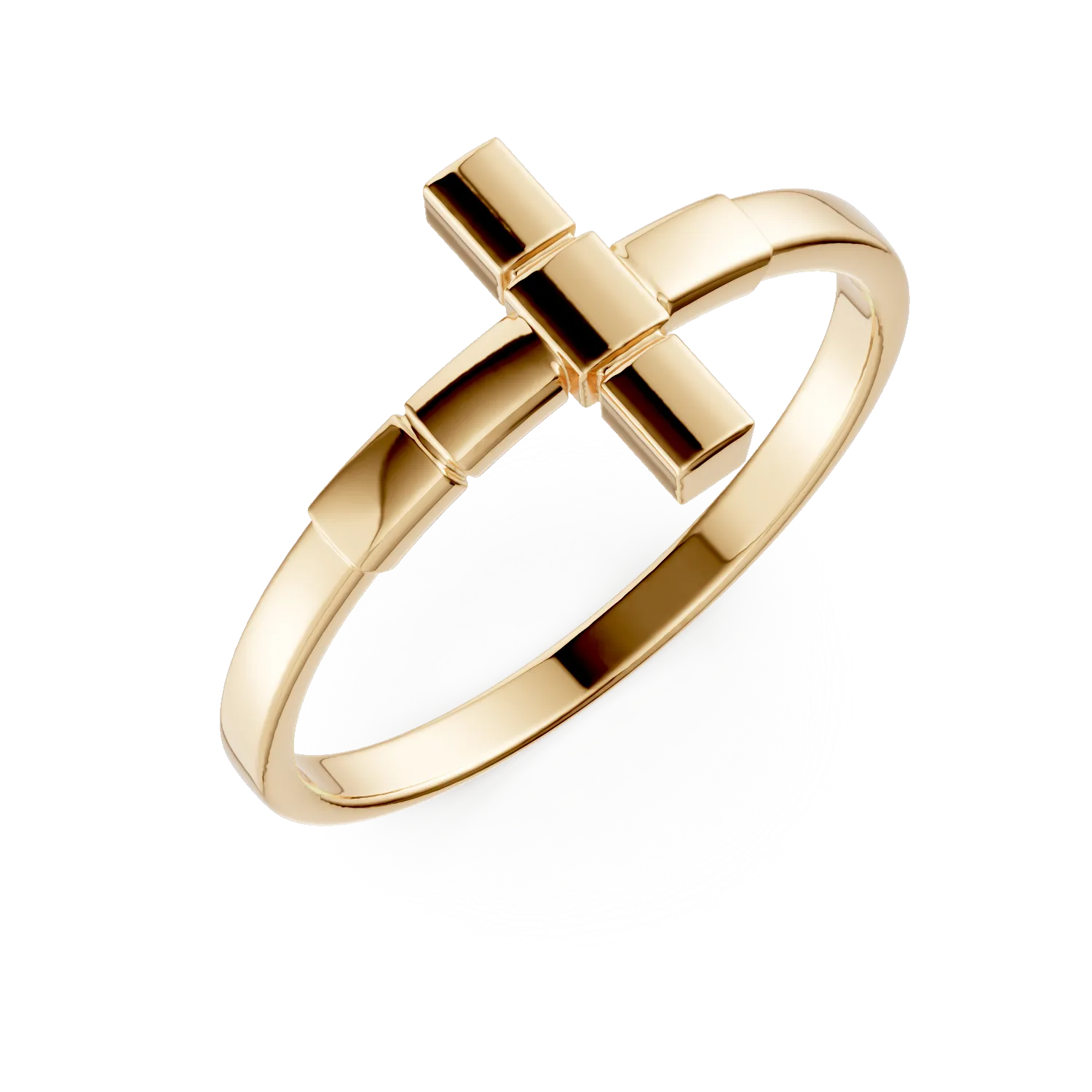 Inel cu cruce din aur galben Apparel & Accessories > Jewelry > Rings DAAR 2 Inel cu cruce din aur galben Apparel & Accessories > Jewelry > Rings DAAR 2