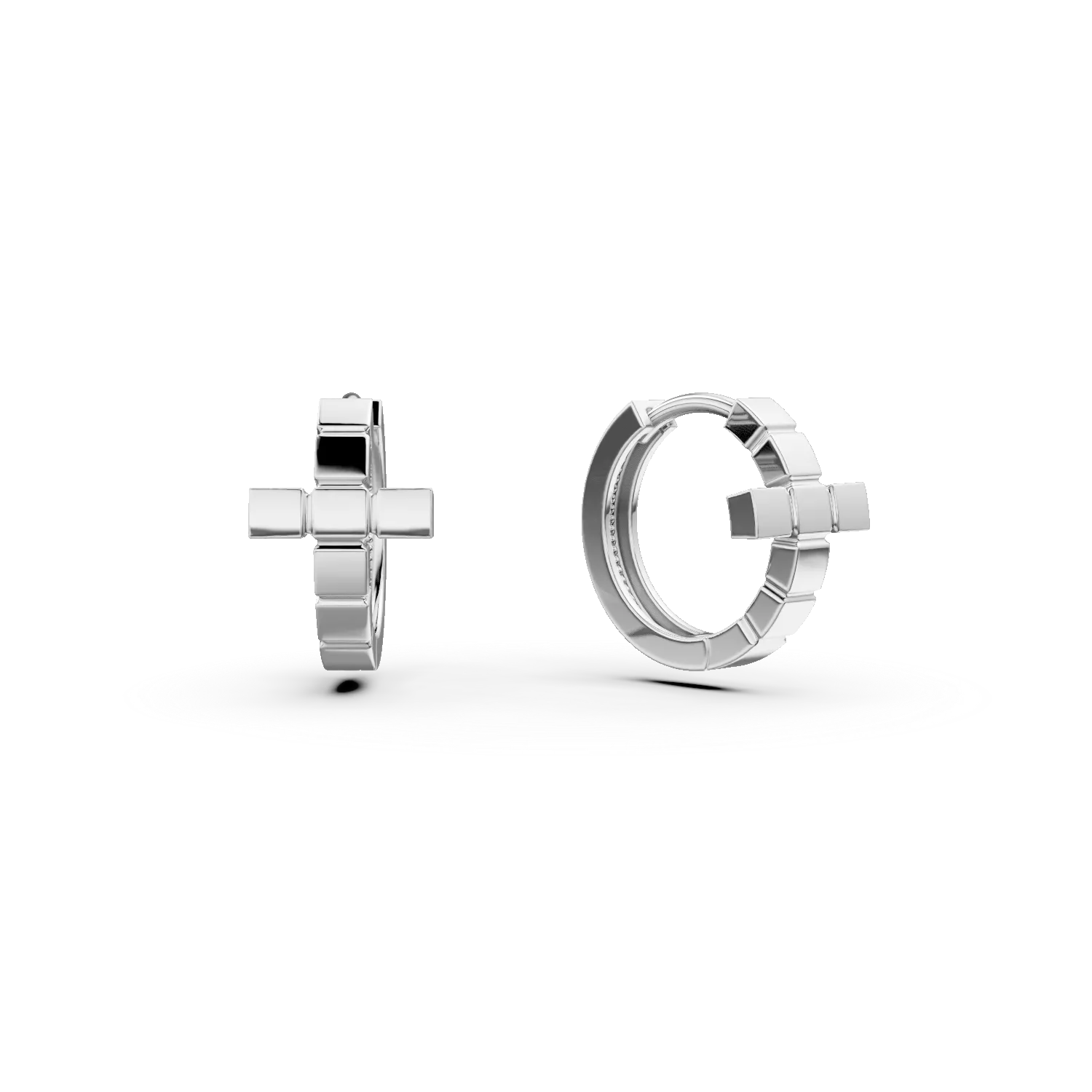 Cercei rotunzi cu cruce din aur alb Apparel & Accessories > Jewelry > Earrings DAAR 2 Cercei rotunzi cu cruce din aur alb Apparel & Accessories > Jewelry > Earrings DAAR 2
