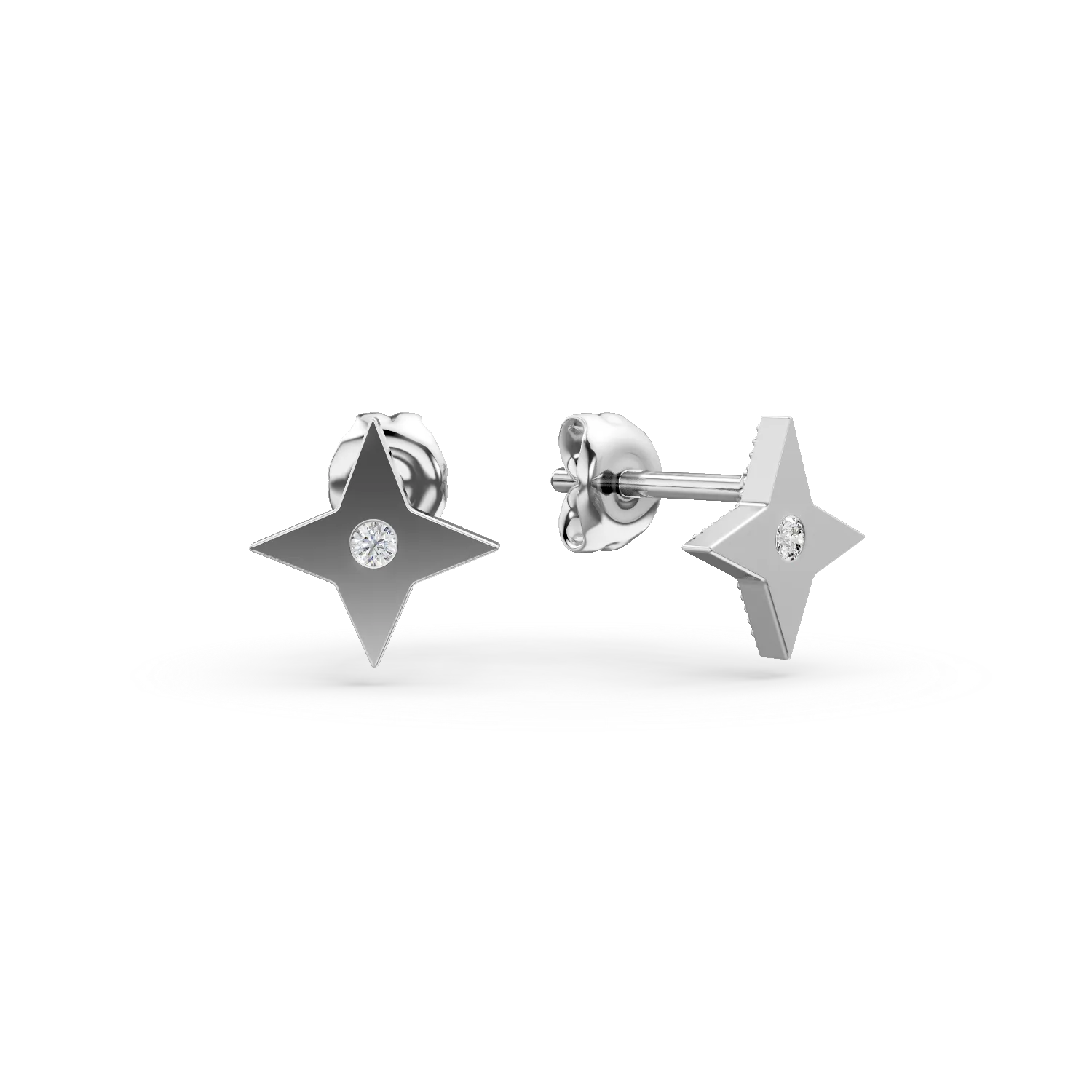 Cercei stea din aur alb cu zirconii Apparel & Accessories > Jewelry > Earrings DAAR 2 Cercei stea din aur alb cu zirconii Apparel & Accessories > Jewelry > Earrings DAAR 2
