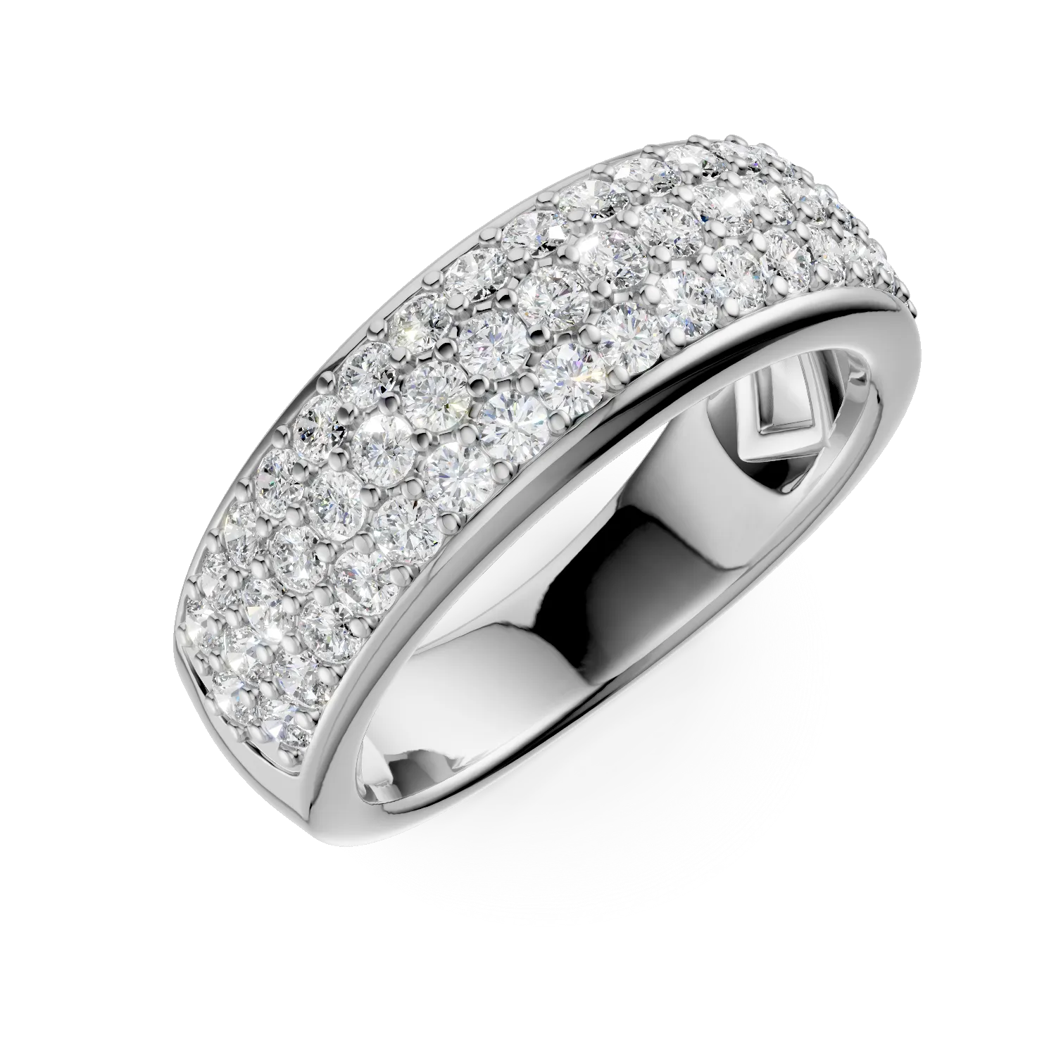 Inel din aur alb cu diamante de 1.029ct create in laborator