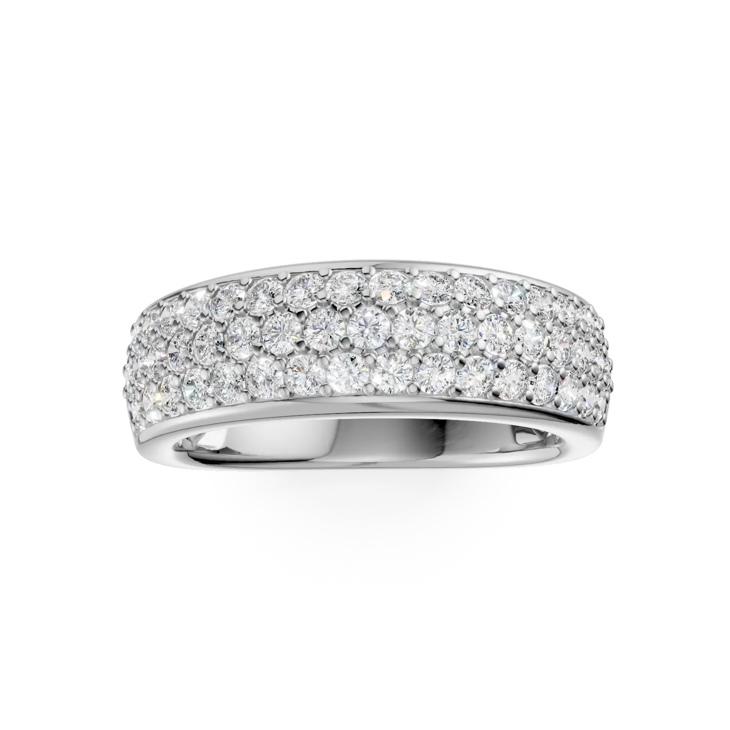 Inel din aur alb cu diamante de 1.029ct create in laborator