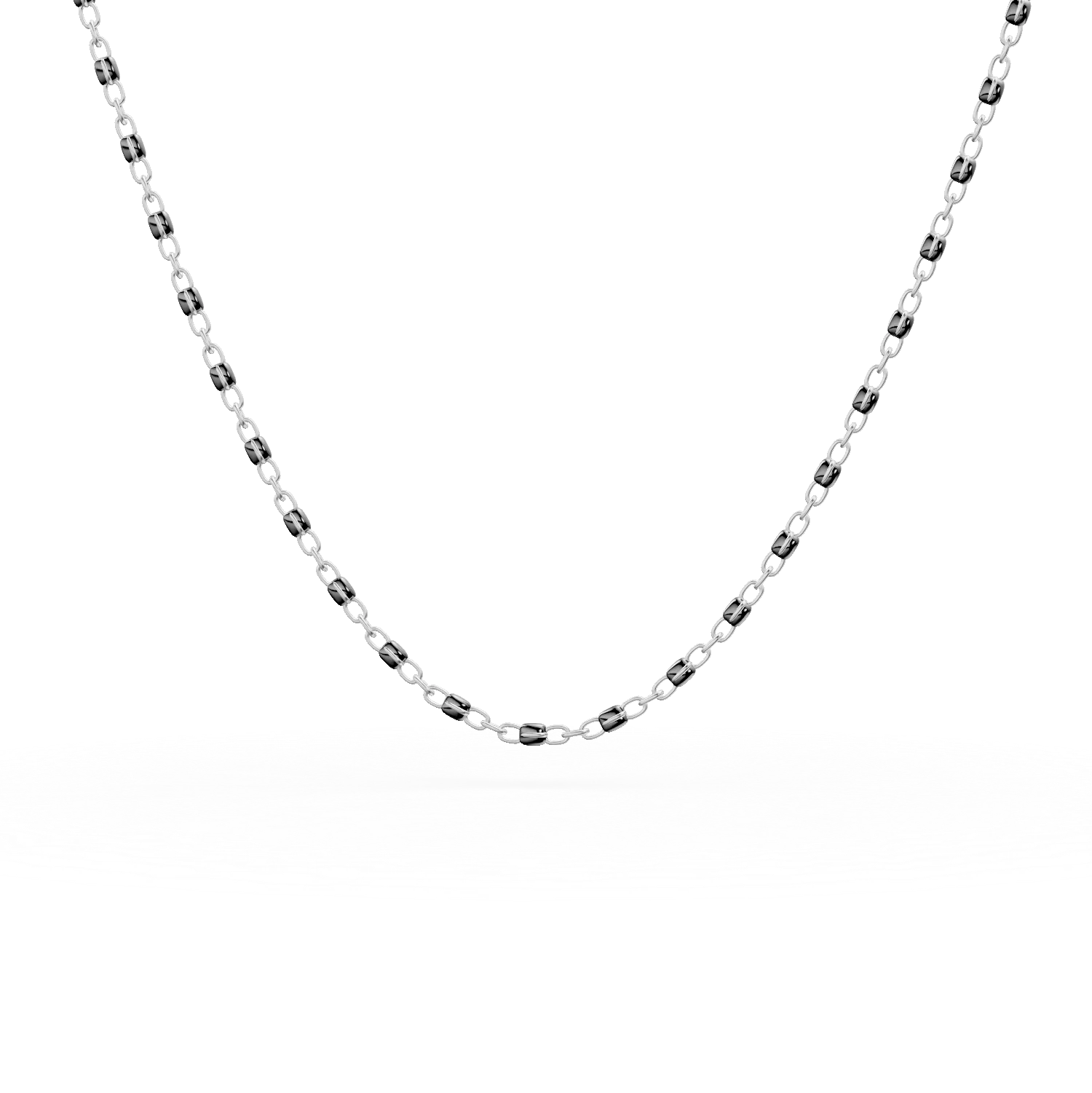 Colier din argint cu zirconii negre