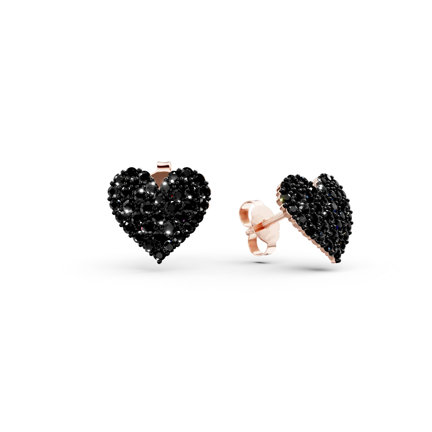 Cercei inimioare din argint roz cu zirconii negre Apparel & Accessories > Jewelry > Earrings DAAR 2 Cercei inimioare din argint roz cu zirconii negre Apparel & Accessories > Jewelry > Earrings DAAR 2