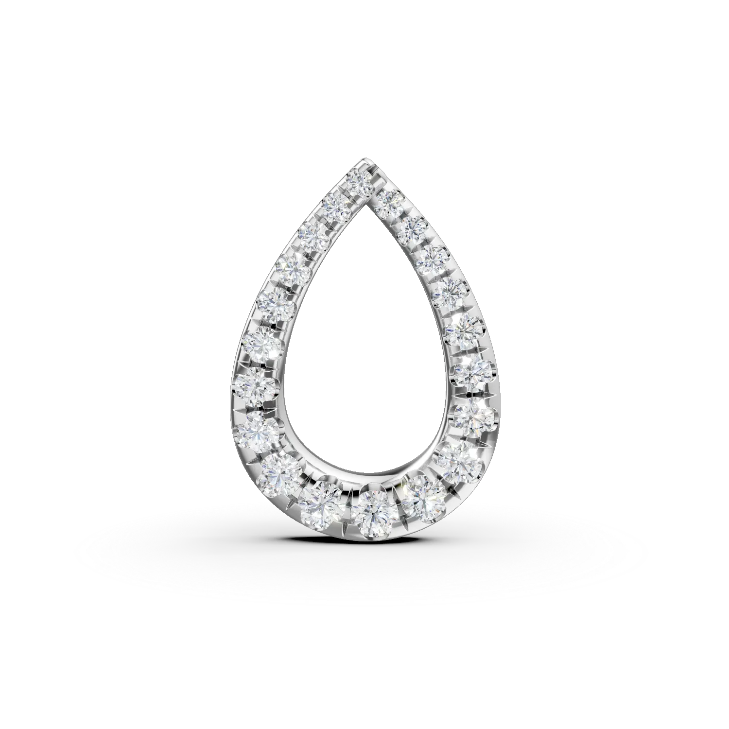 Pandantiv din aur alb cu diamante de 0.487ct create in laborator