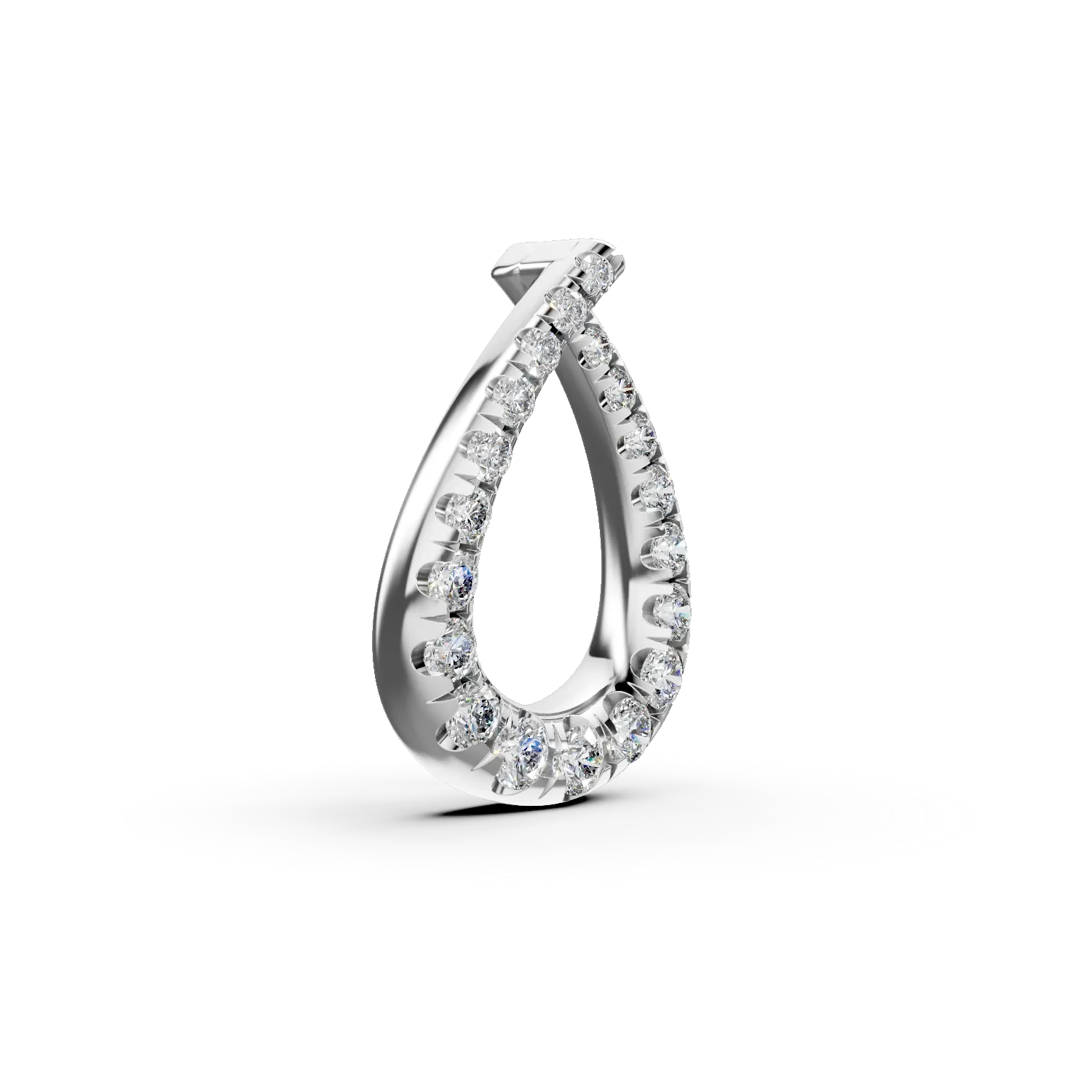 Pandantiv din aur alb cu diamante de 0.487ct create in laborator