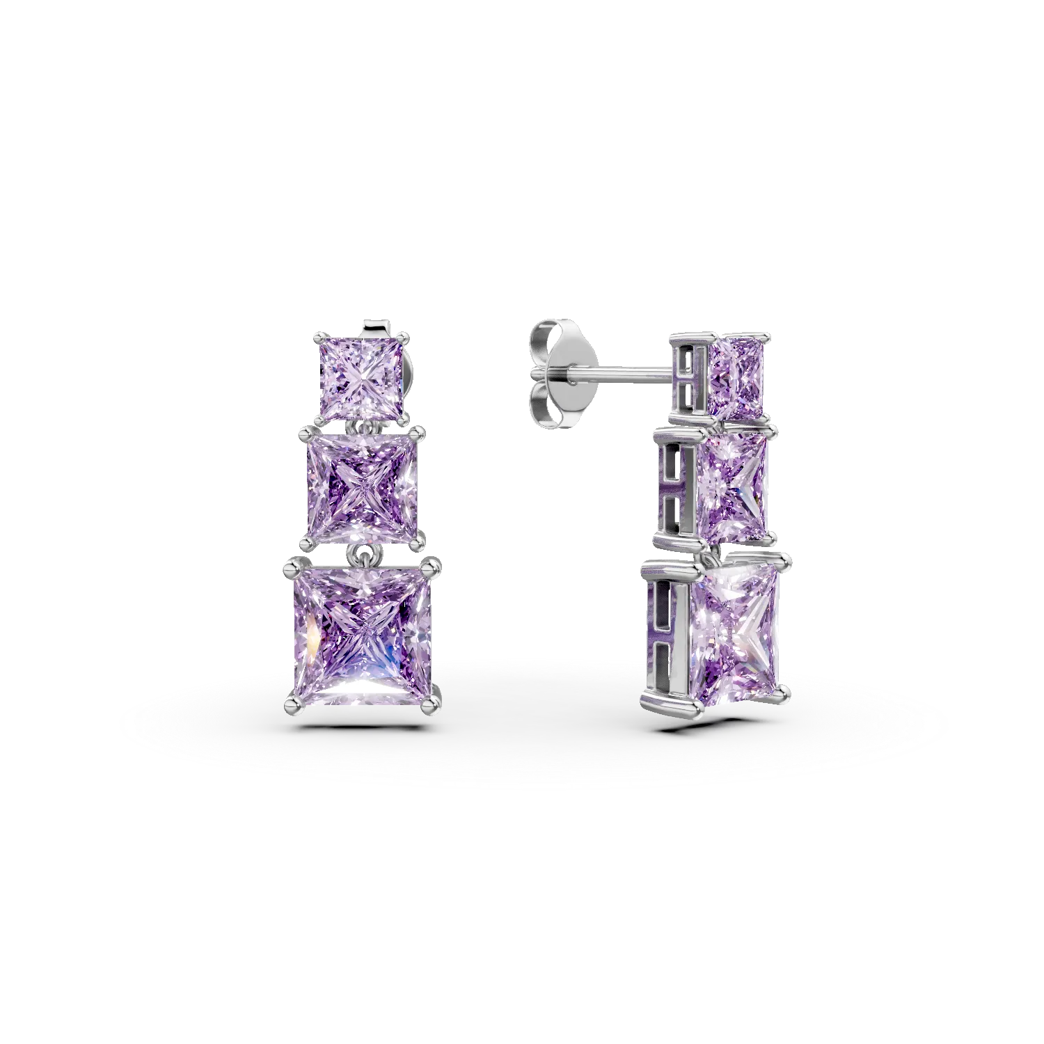 Cercei cu surub din argint cu zirconii mov Apparel & Accessories > Jewelry > Earrings DAAR 2 Cercei cu surub din argint cu zirconii mov Apparel & Accessories > Jewelry > Earrings DAAR 2