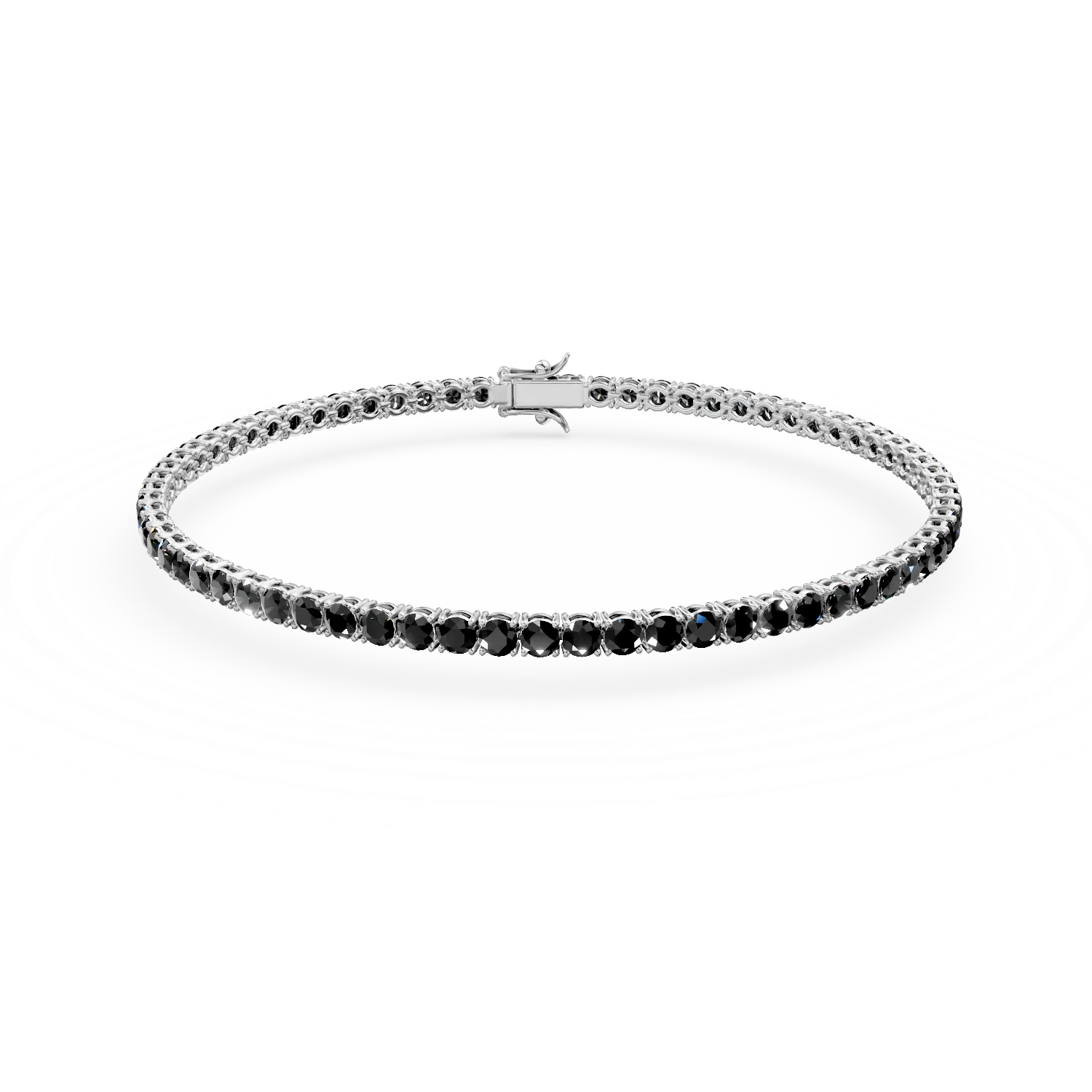 Bratara tennis din argint cu zirconii negre - imagine 6