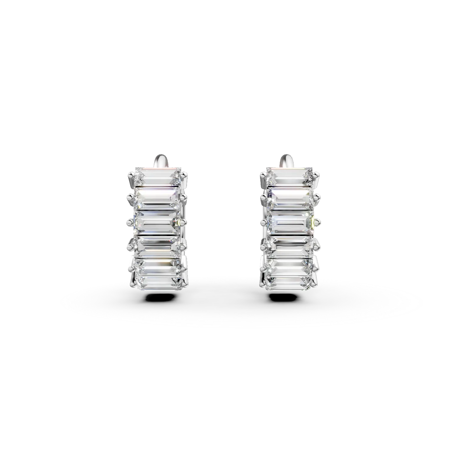 Cercei cu tortite din argint cu zirconii