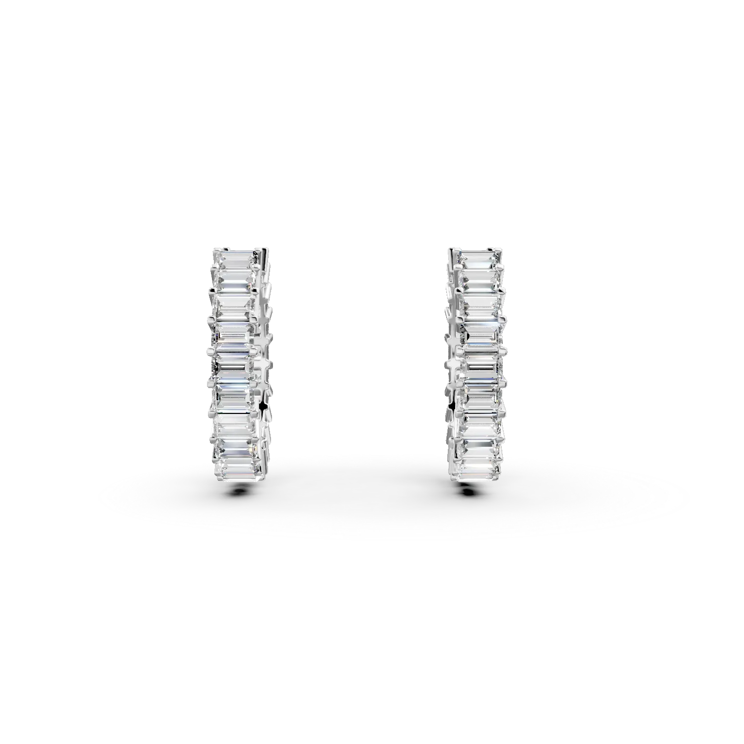 Cercei cu tortite din argint cu zirconii