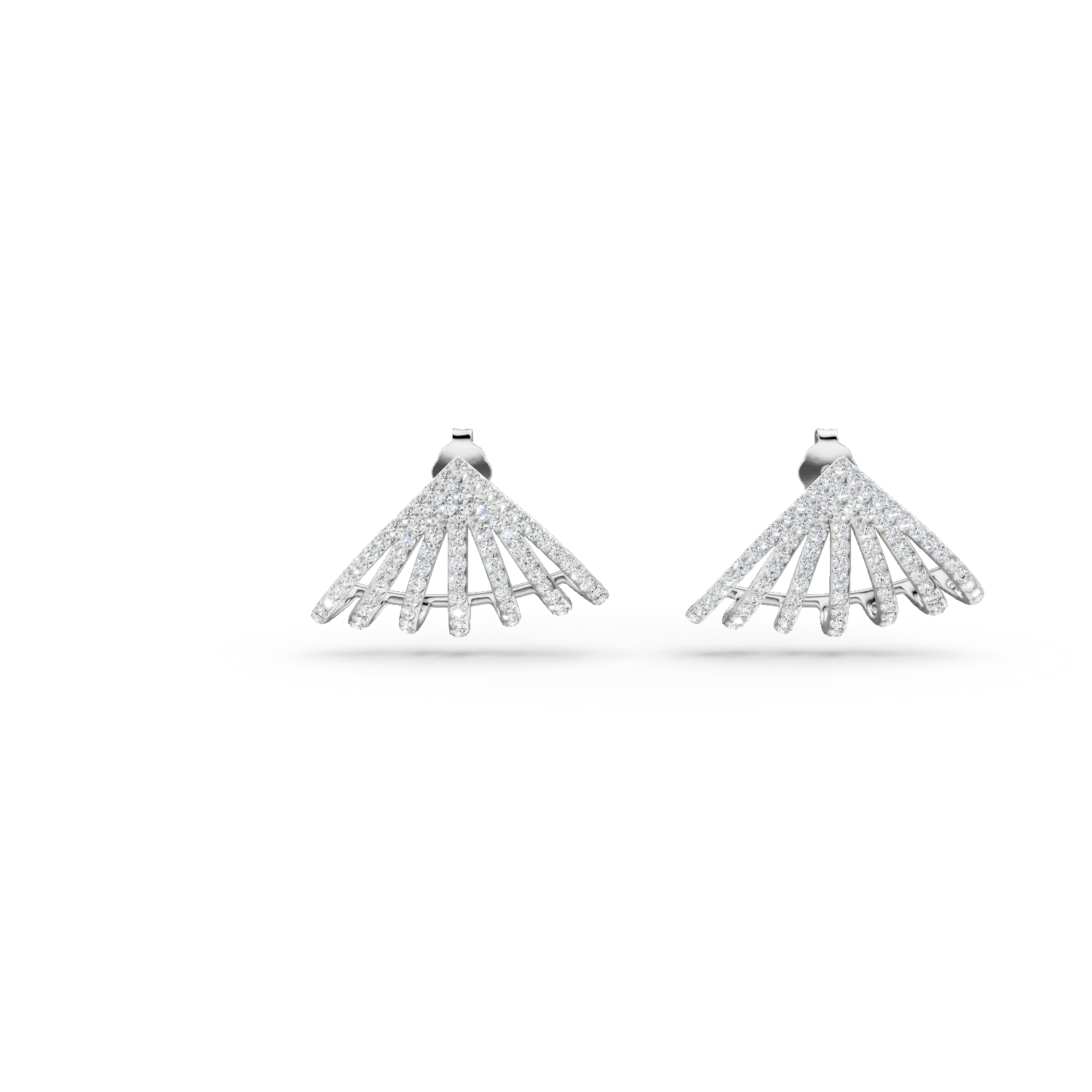 Cercei stud din argint cu zirconii