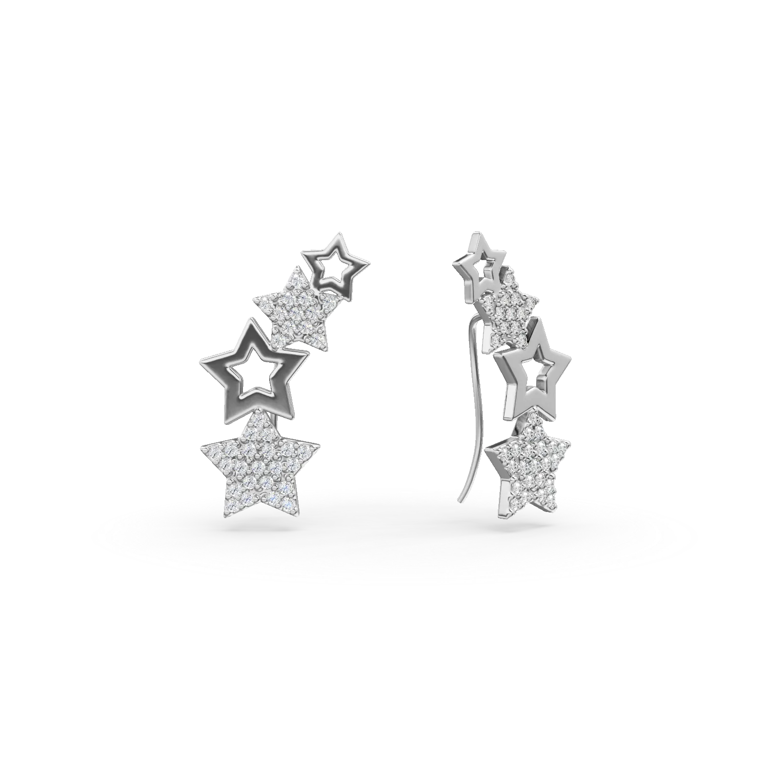 Cercei stelute ear cuff din argint cu zirconii Apparel & Accessories > Jewelry > Earrings DAAR 2 Cercei stelute ear cuff din argint cu zirconii Apparel & Accessories > Jewelry > Earrings DAAR 2