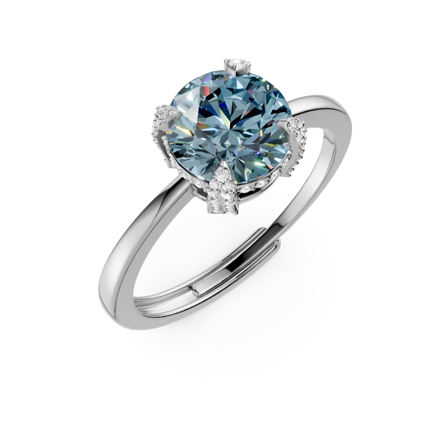 Inel din argint cu zirconii albe si albastre Apparel & Accessories > Jewelry > Rings DAAR 2 Inel din argint cu zirconii albe si albastre Apparel & Accessories > Jewelry > Rings DAAR 2