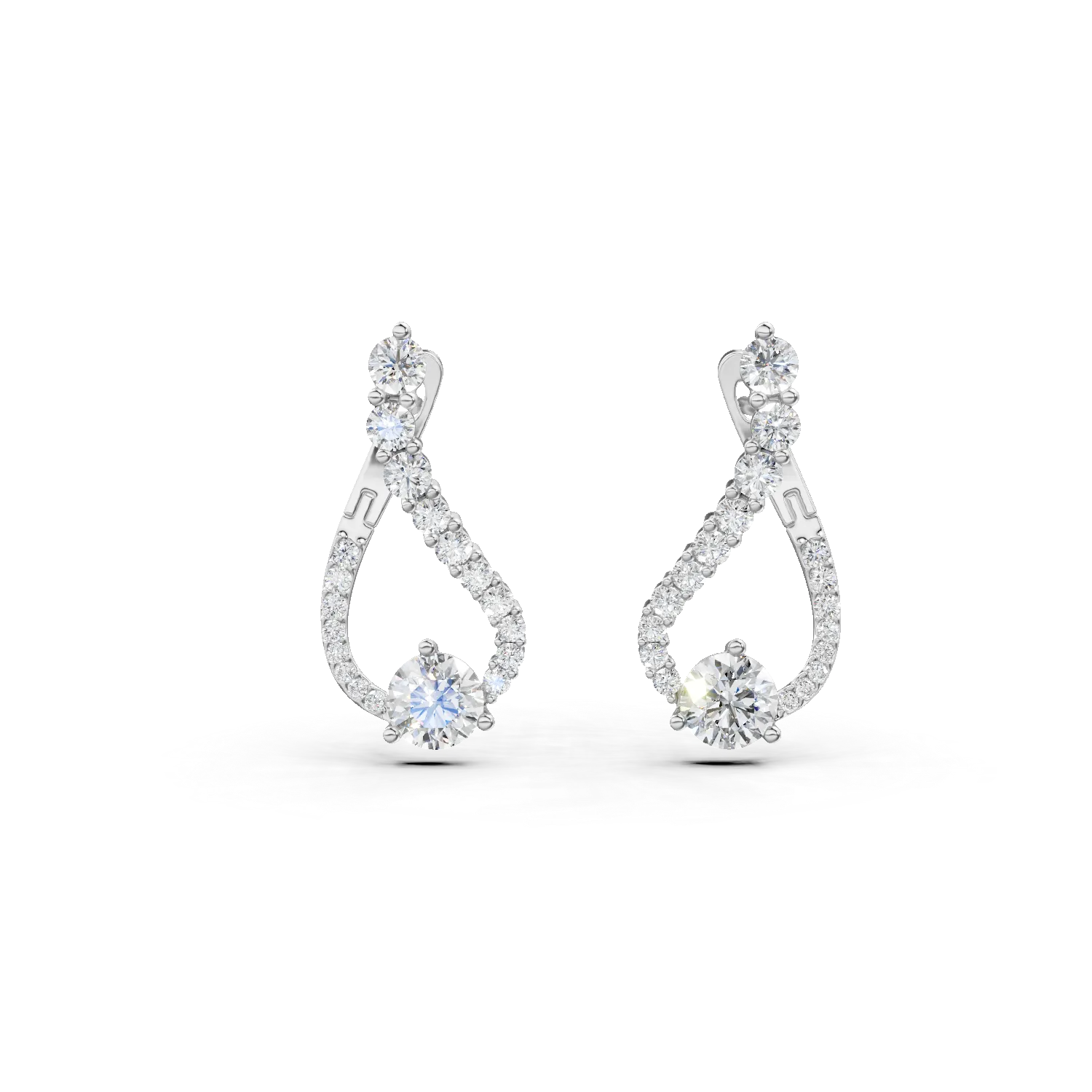 Cercei din argint cu zirconii