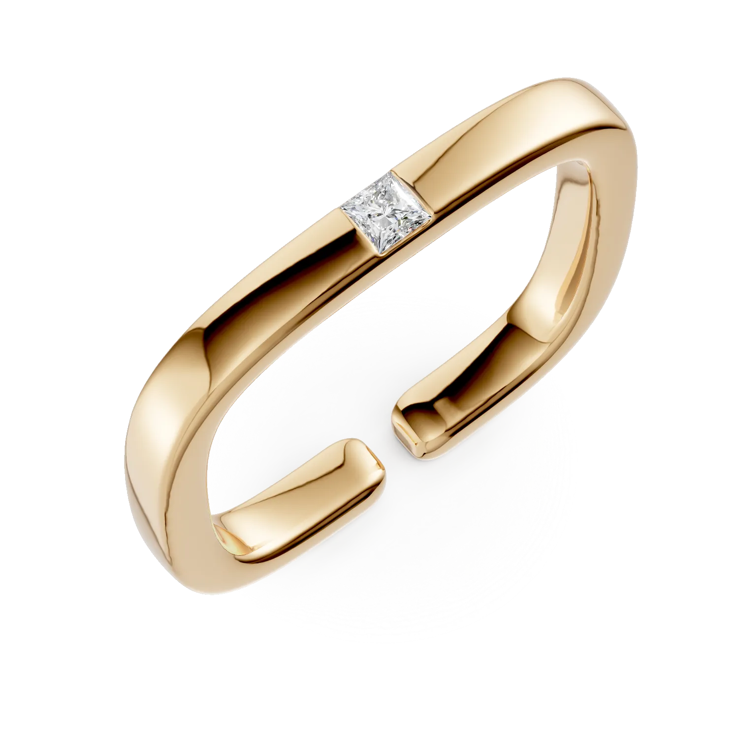 Inel minimalist din argint galben cu zirconia Apparel & Accessories > Jewelry > Rings DAAR 2 Inel minimalist din argint galben cu zirconia Apparel & Accessories > Jewelry > Rings DAAR 2