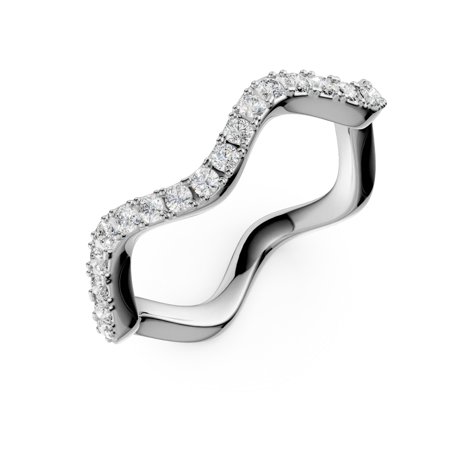 Inel microsetting din argint cu zirconii