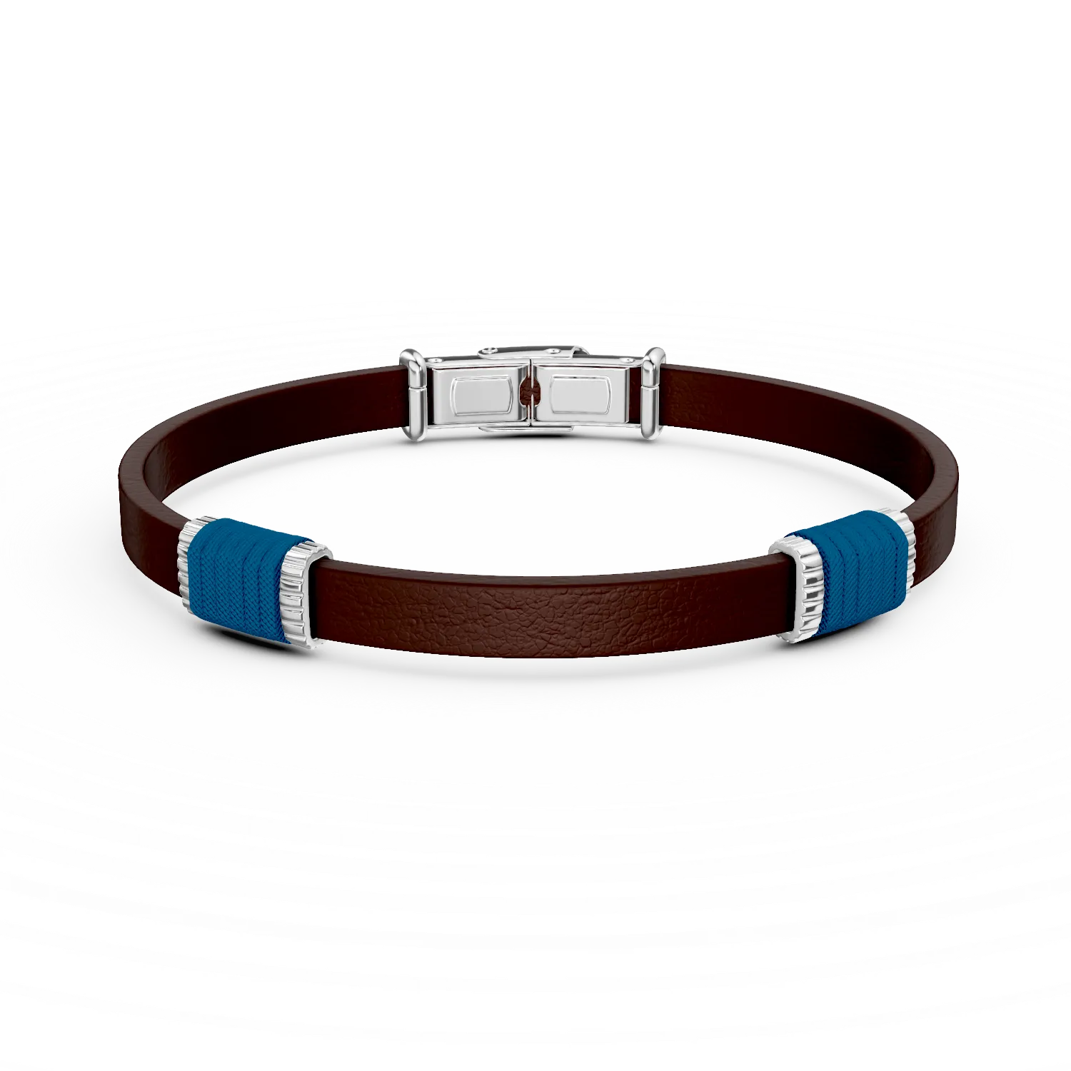 Bratara din otel si piele pentru barbati