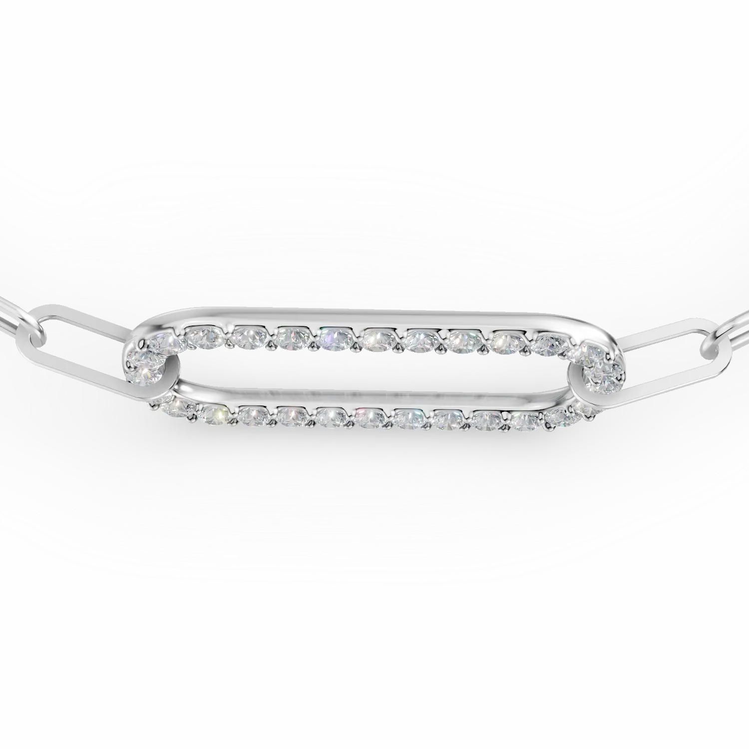 Bratara din aur alb cu diamante de 0.4ct create in laborator