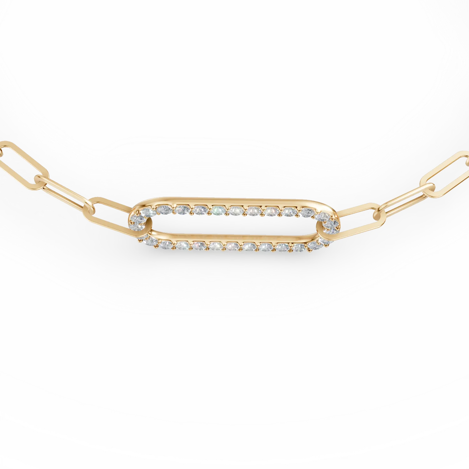 Bratara din aur galben cu diamante de 0.4ct create in laborator