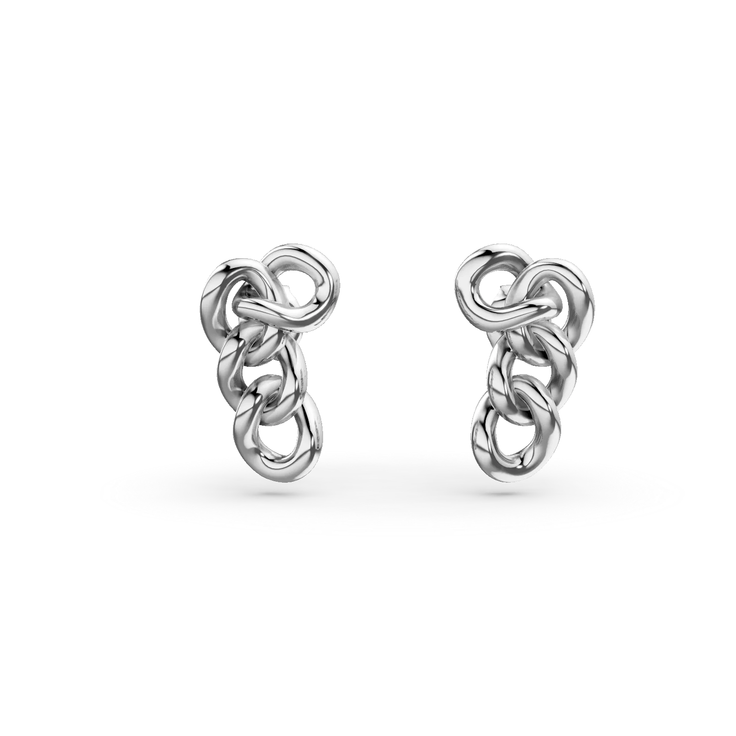 Cercei impletiti din argint cu surub