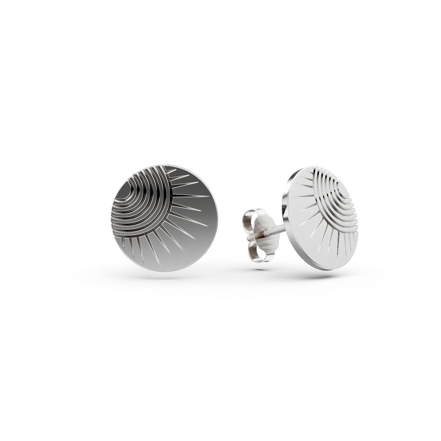 Cercei rotunzi din argint cu detaliu solar Apparel & Accessories > Jewelry > Earrings DAAR 2 Cercei rotunzi din argint cu detaliu solar Apparel & Accessories > Jewelry > Earrings DAAR 2