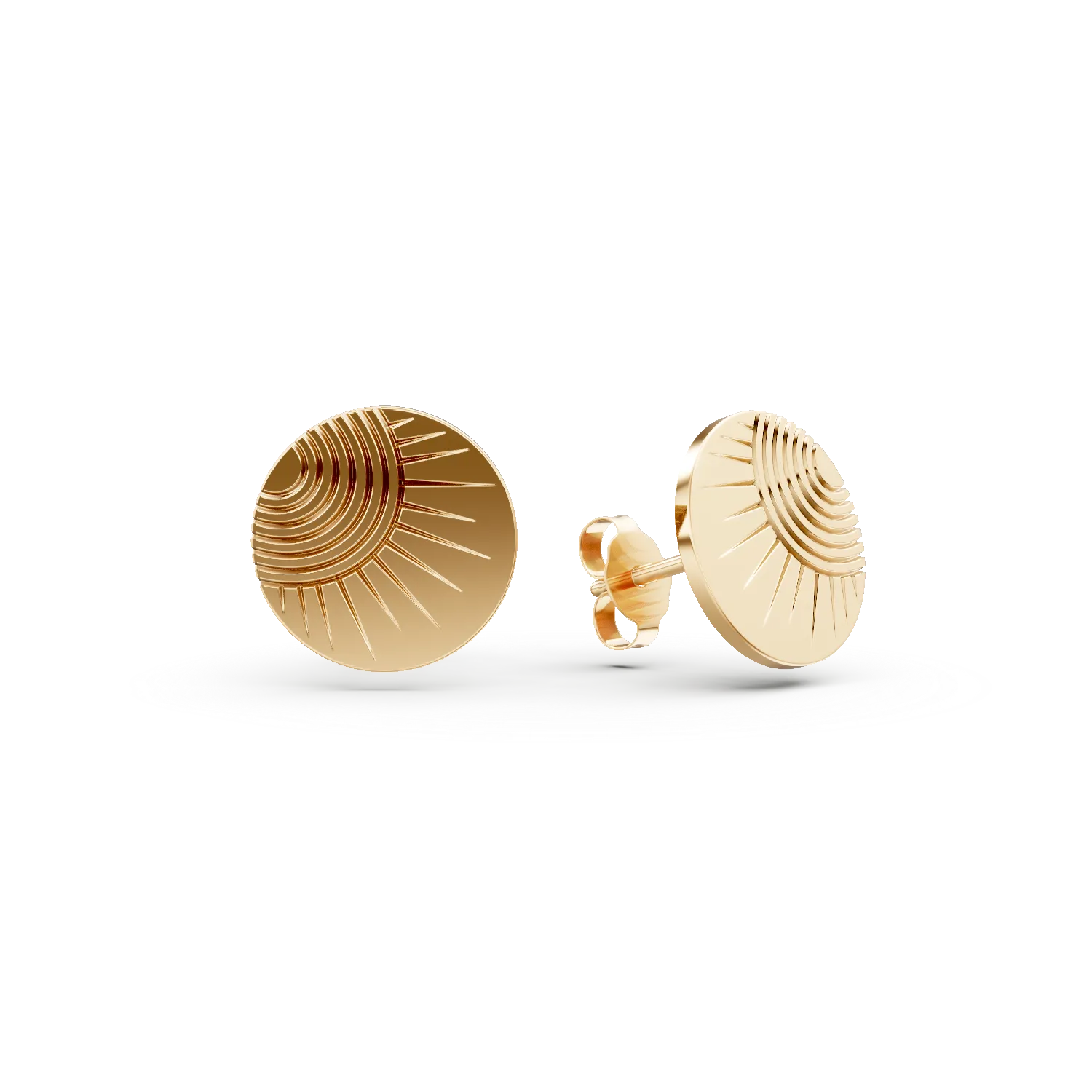 Cercei rotunzi din argint galben cu detaliu solar Apparel & Accessories > Jewelry > Earrings DAAR 2 Cercei rotunzi din argint galben cu detaliu solar Apparel & Accessories > Jewelry > Earrings DAAR 2