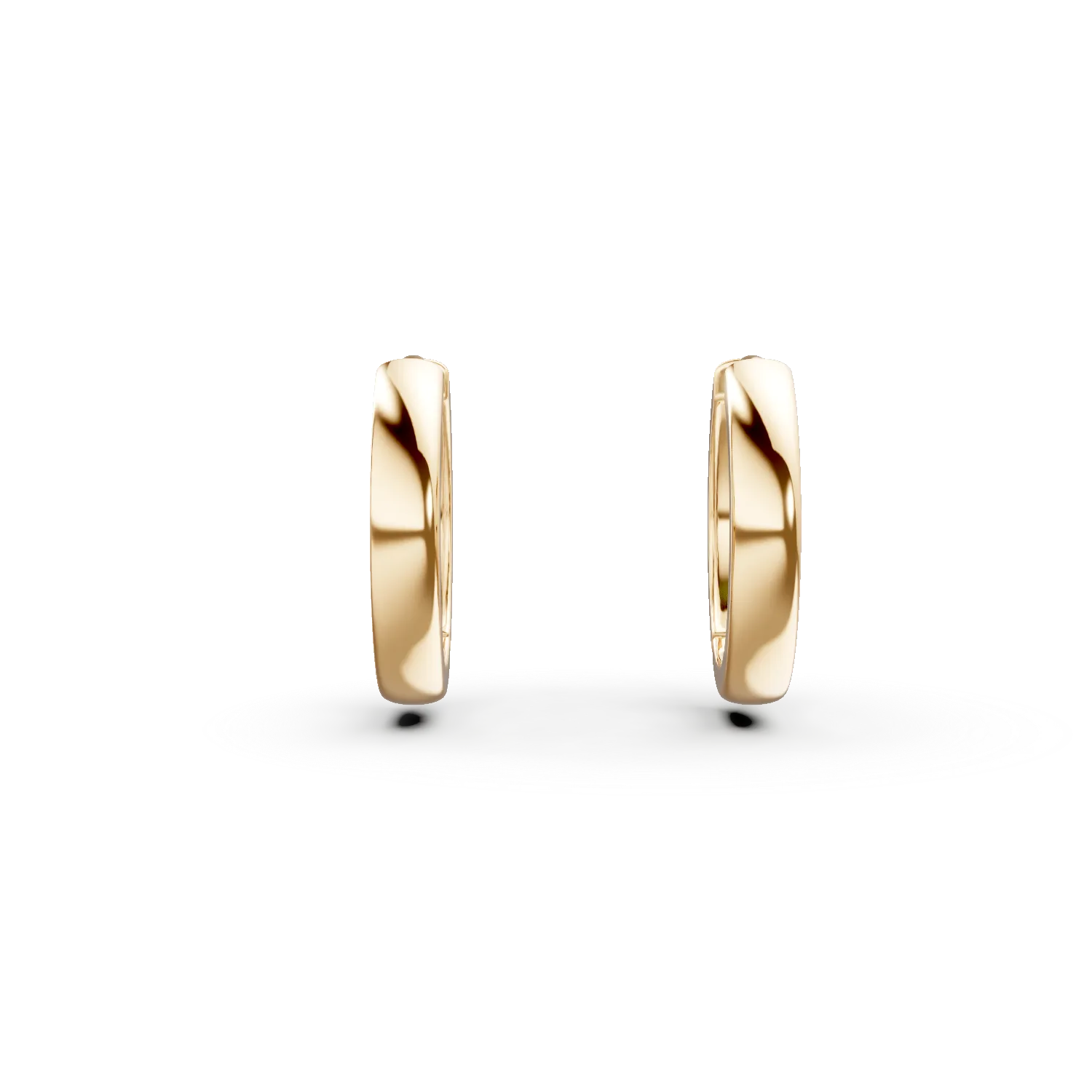 Cercei creole minimaliste din argint galben