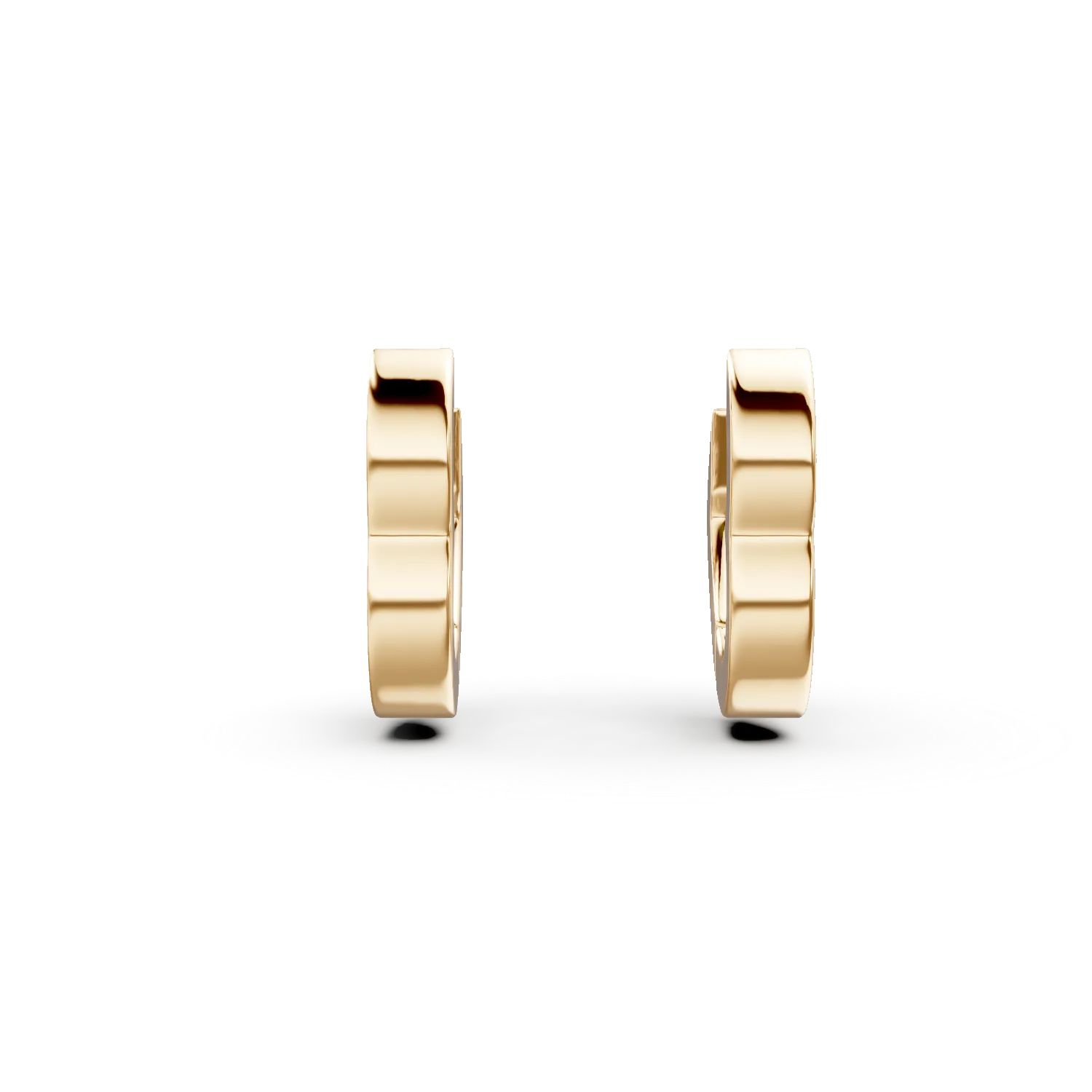 Cercei hoop inimioare din argint galben