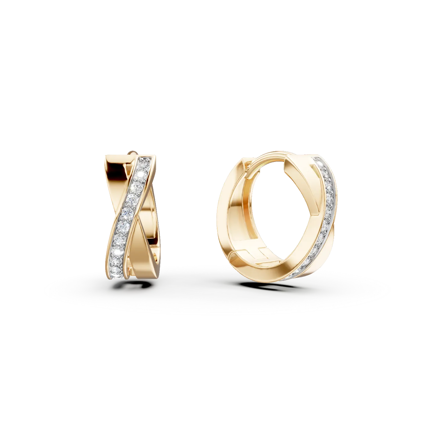Cercei creole din argint galben cu zirconii Apparel & Accessories > Jewelry > Earrings DAAR 2 Cercei creole din argint galben cu zirconii Apparel & Accessories > Jewelry > Earrings DAAR 2
