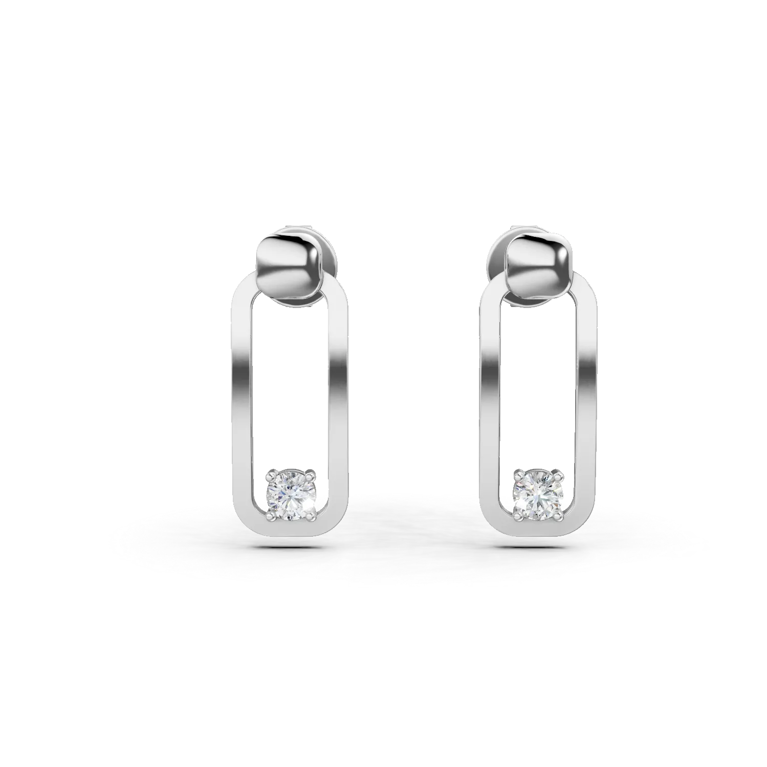 Cercei stud din argint cu zirconii