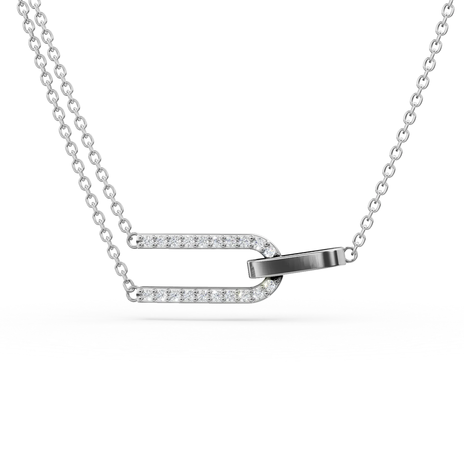 Lant cu pandantiv geometric din argint cu zirconii Apparel & Accessories > Jewelry > Necklaces DAAR 2 Lant cu pandantiv geometric din argint cu zirconii Apparel & Accessories > Jewelry > Necklaces DAAR 2