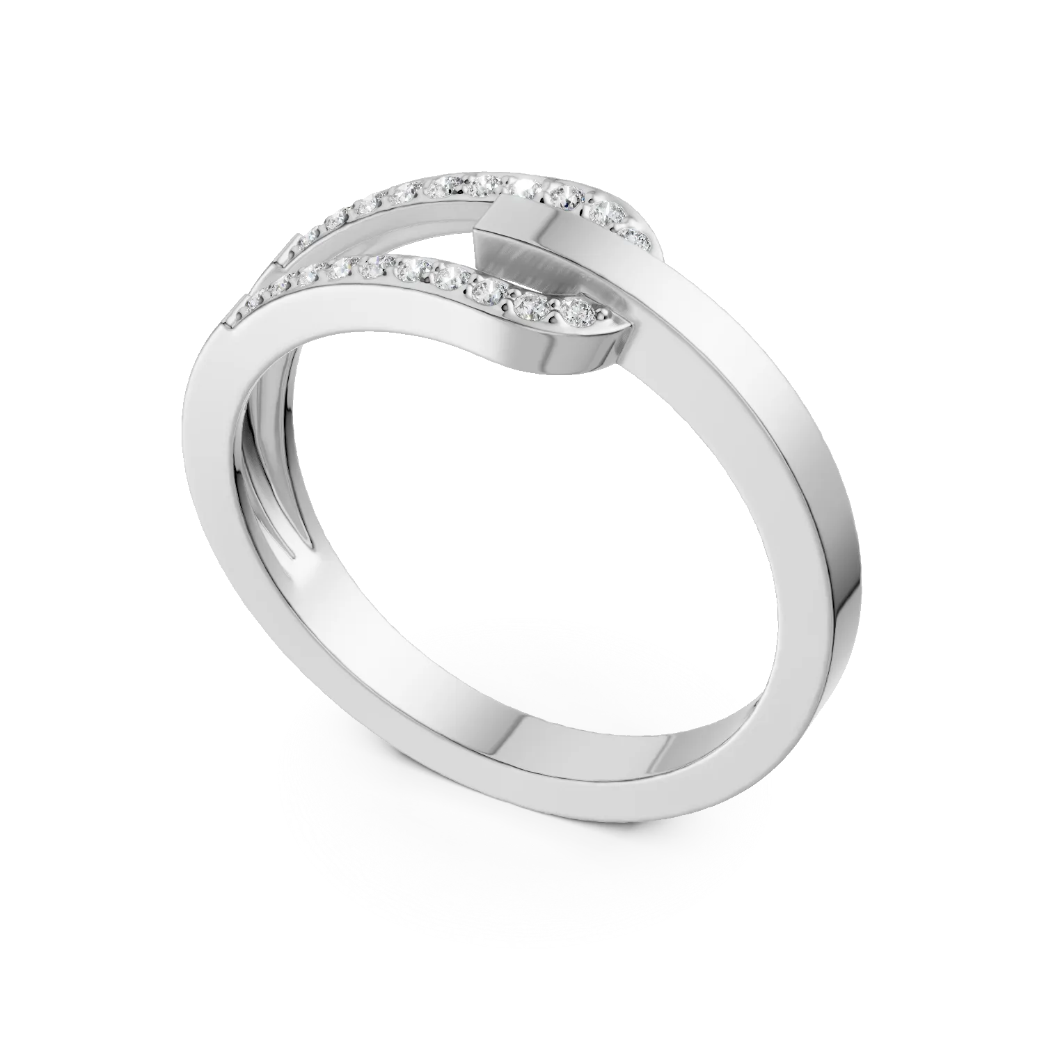 Inel din argint cu zirconii microsetting - imagine 2