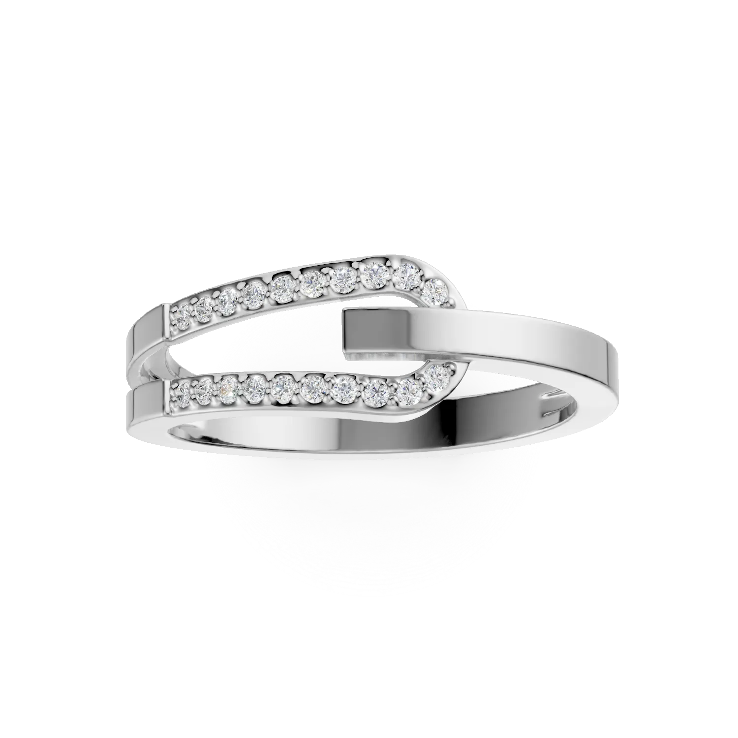 Inel din argint cu zirconii microsetting - imagine 3