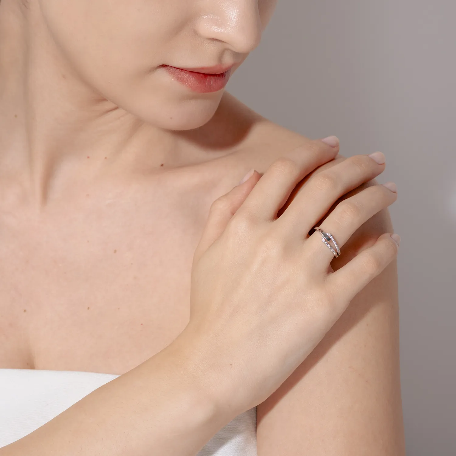 Inel din argint cu zirconii microsetting - imagine 4