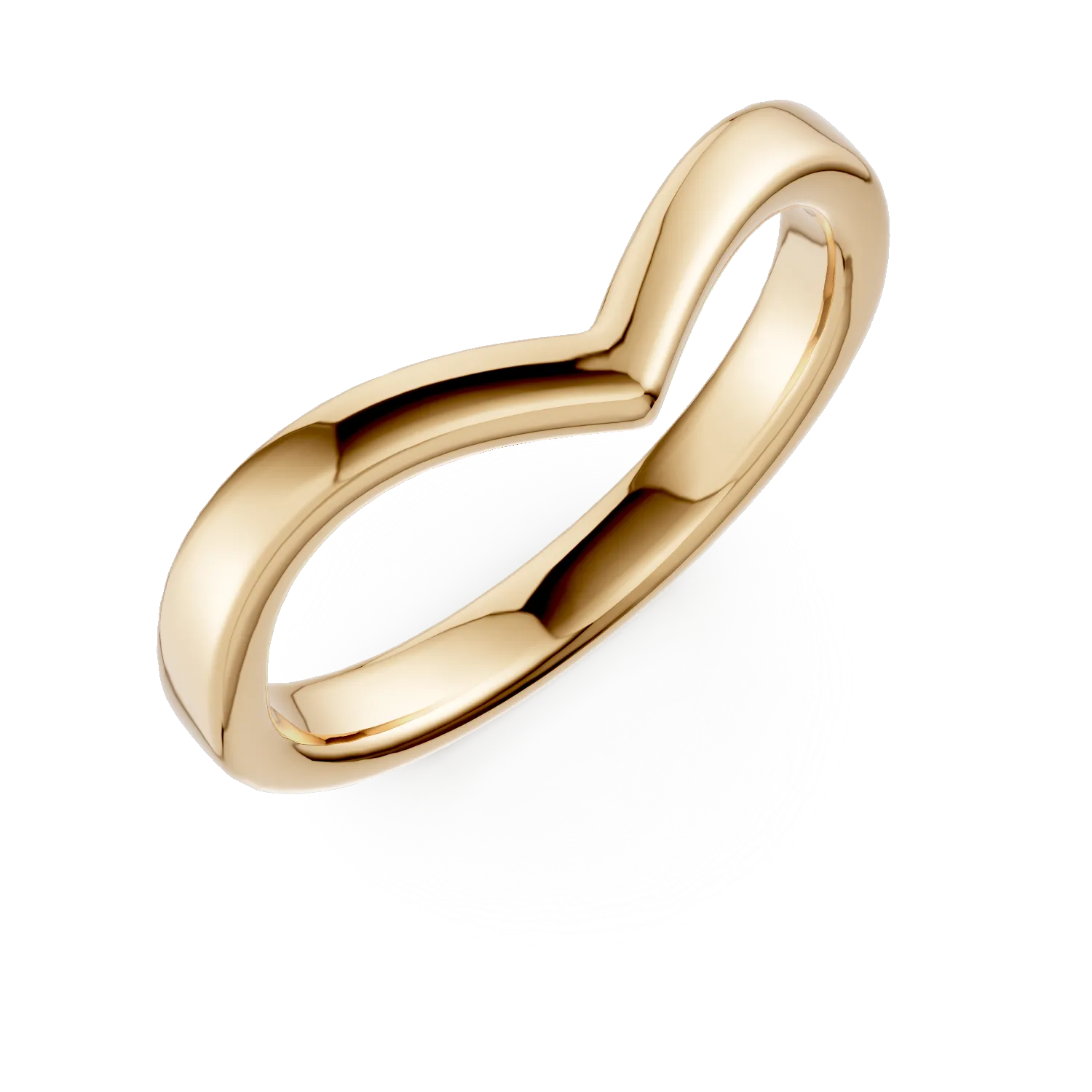 Inel minimalist din argint galben