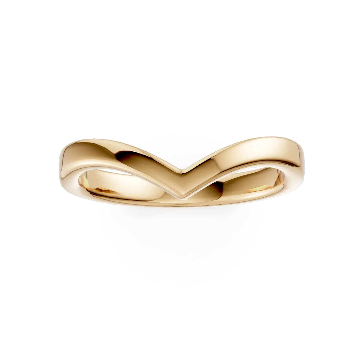 Inel minimalist din argint galben