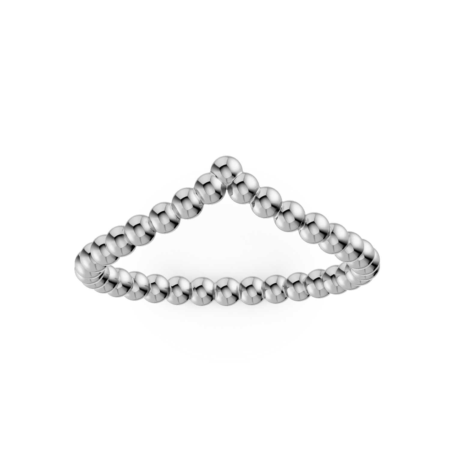 Inel minimalist din argint cu bilute