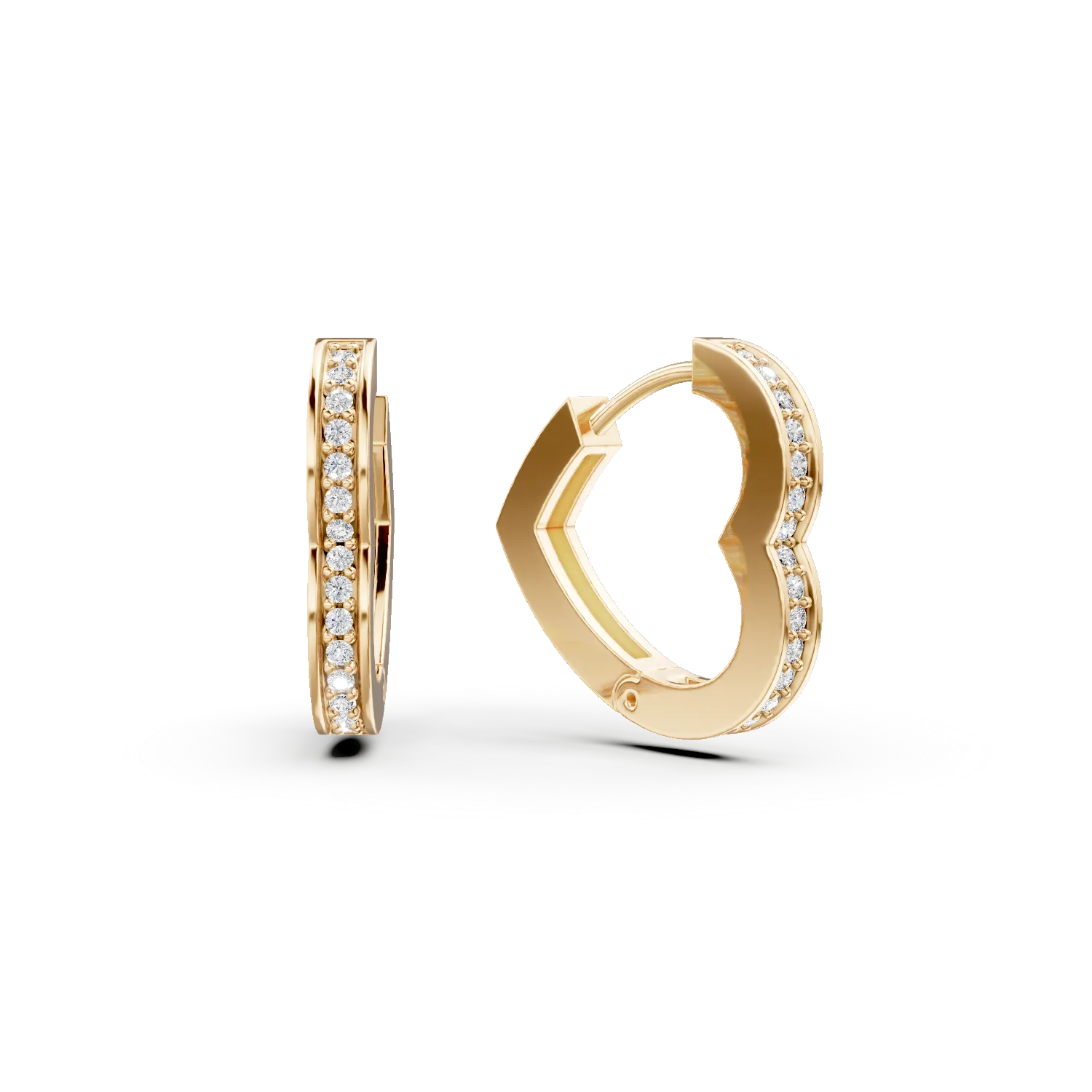 Cercei hoop inimioare din argint galben cu zirconii Apparel & Accessories > Jewelry > Earrings DAAR 2 Cercei hoop inimioare din argint galben cu zirconii Apparel & Accessories > Jewelry > Earrings DAAR 2