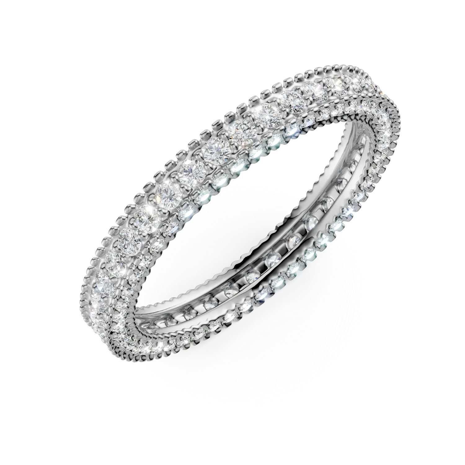 Inel eternity din argint cu zirconii